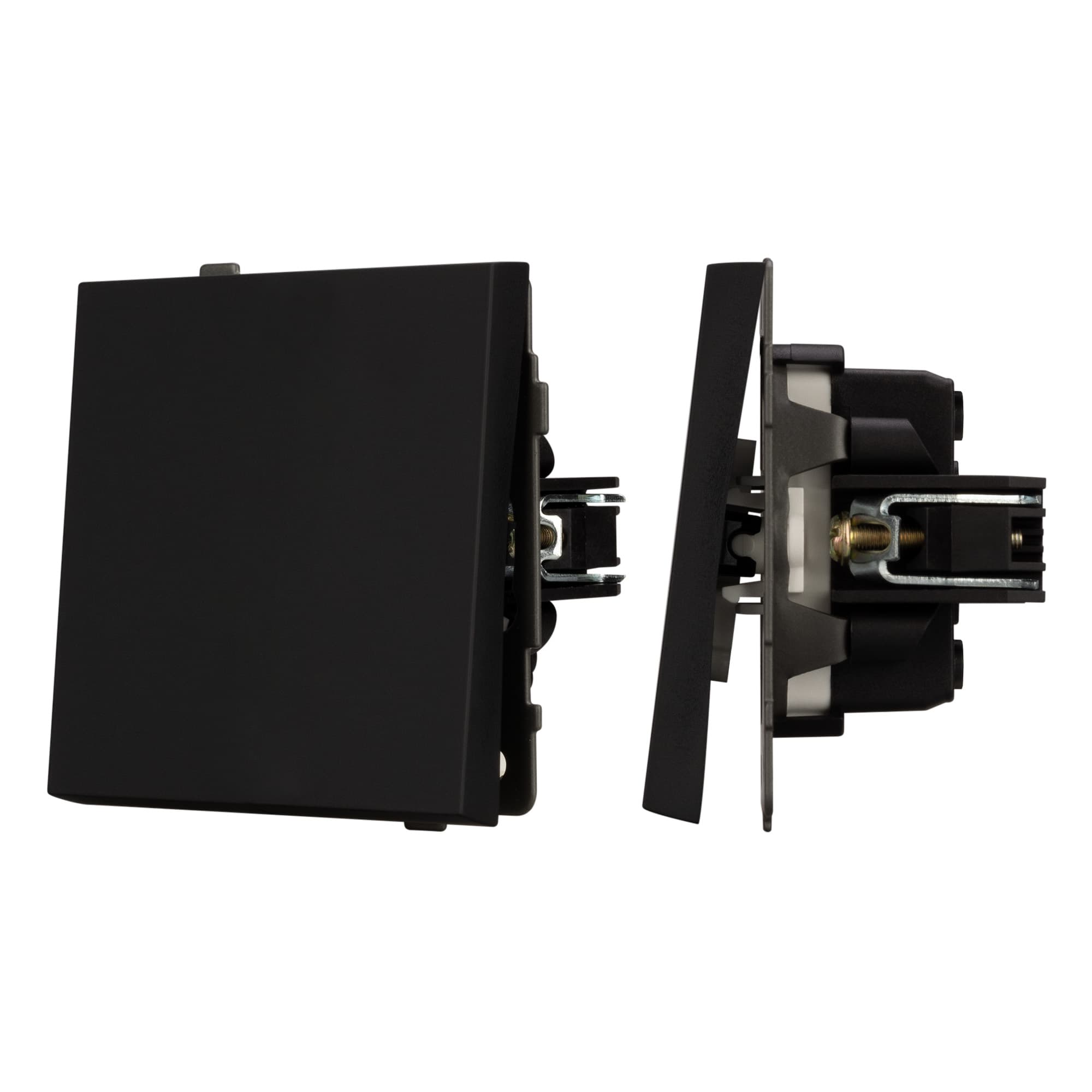 Механизм выключателя одноклавишный проходной SWT-TENDO-MKP1-SFPL-BK (230V, 10A) (Arlight, Матовый черный) 054579