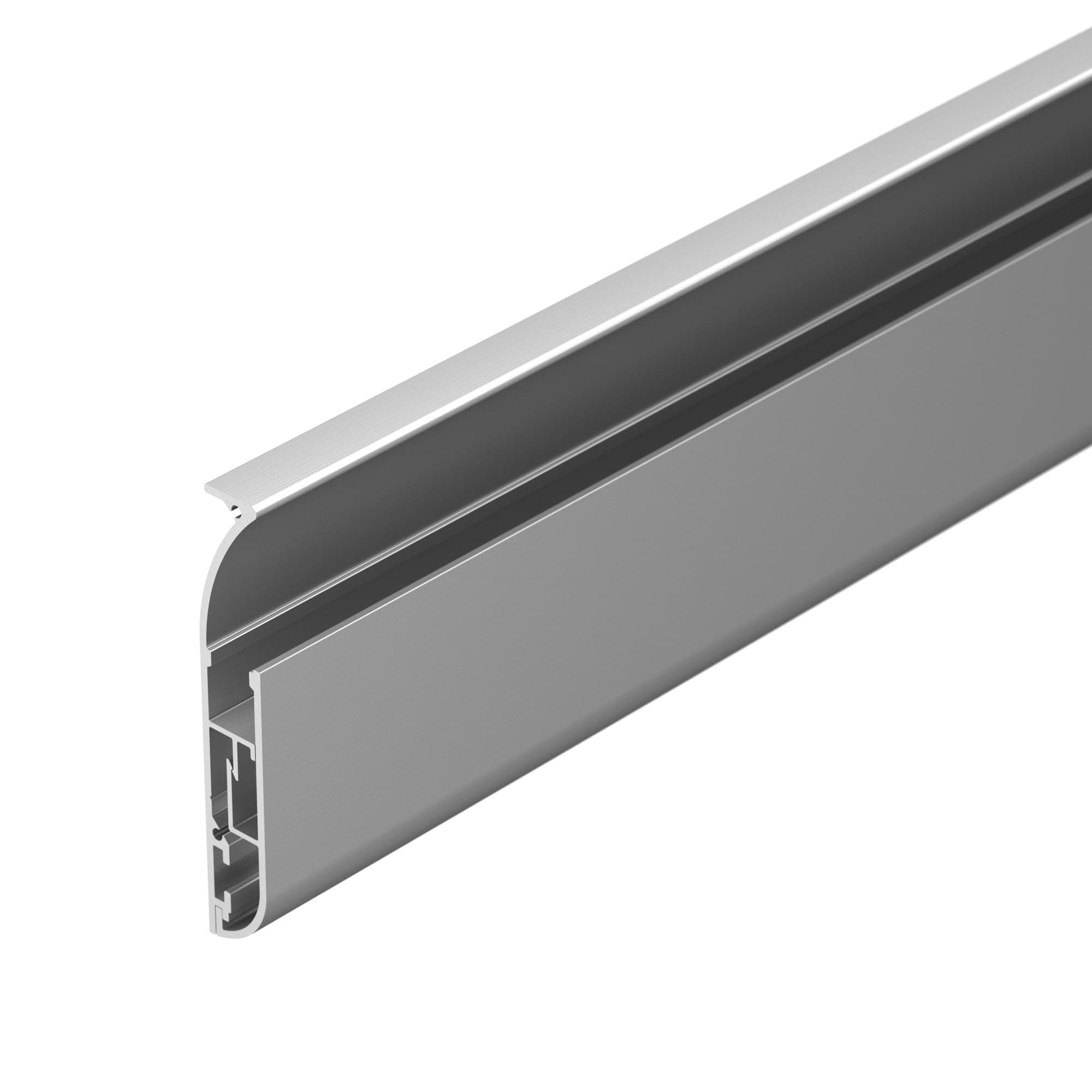 Профиль с экраном ARH-PLINTUS-INT-2500 ANOD+OPAL (Arlight, Алюминий) 030932 — фото 2