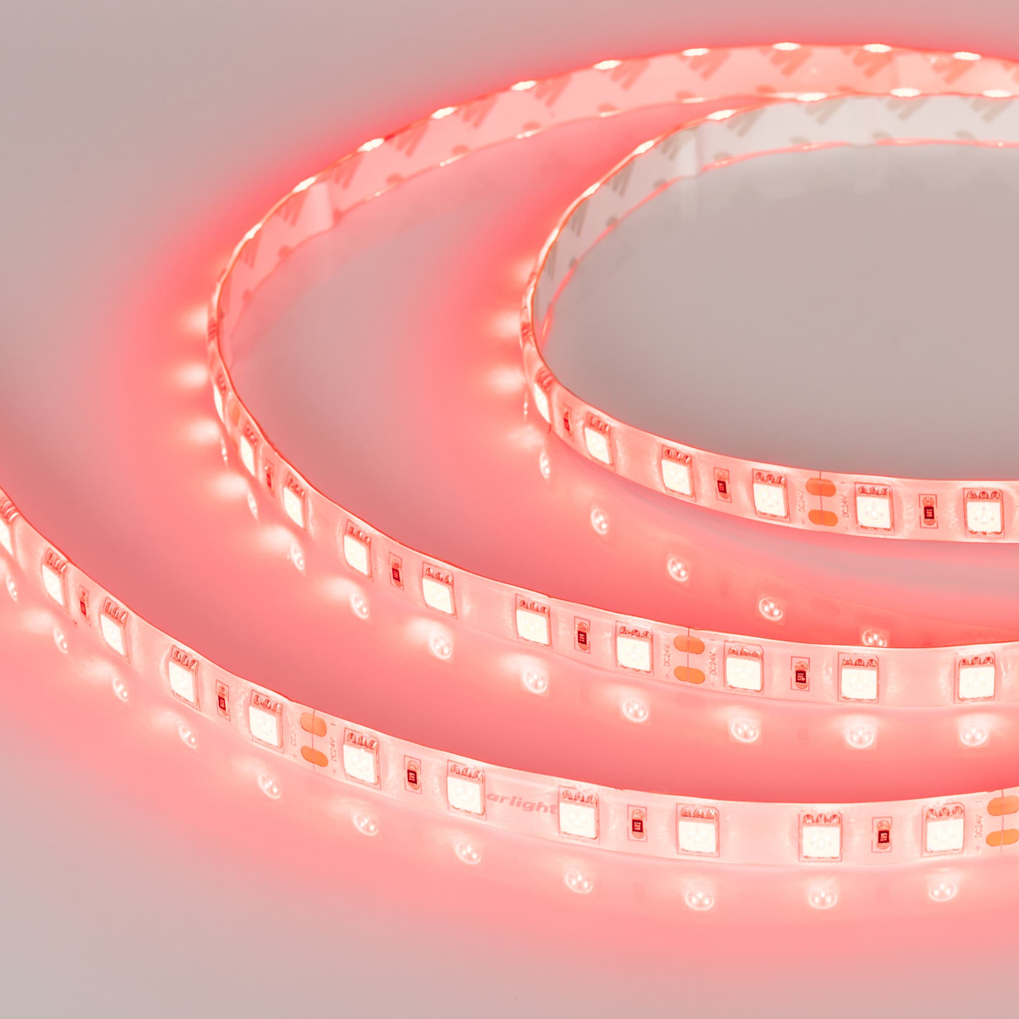 Светодиодная лента RTW 2-5000SE 24V Red 2x (5060, 300 LED, LUX) (Arlight, 14.4 Вт/м, IP65) 015597 — фото 4