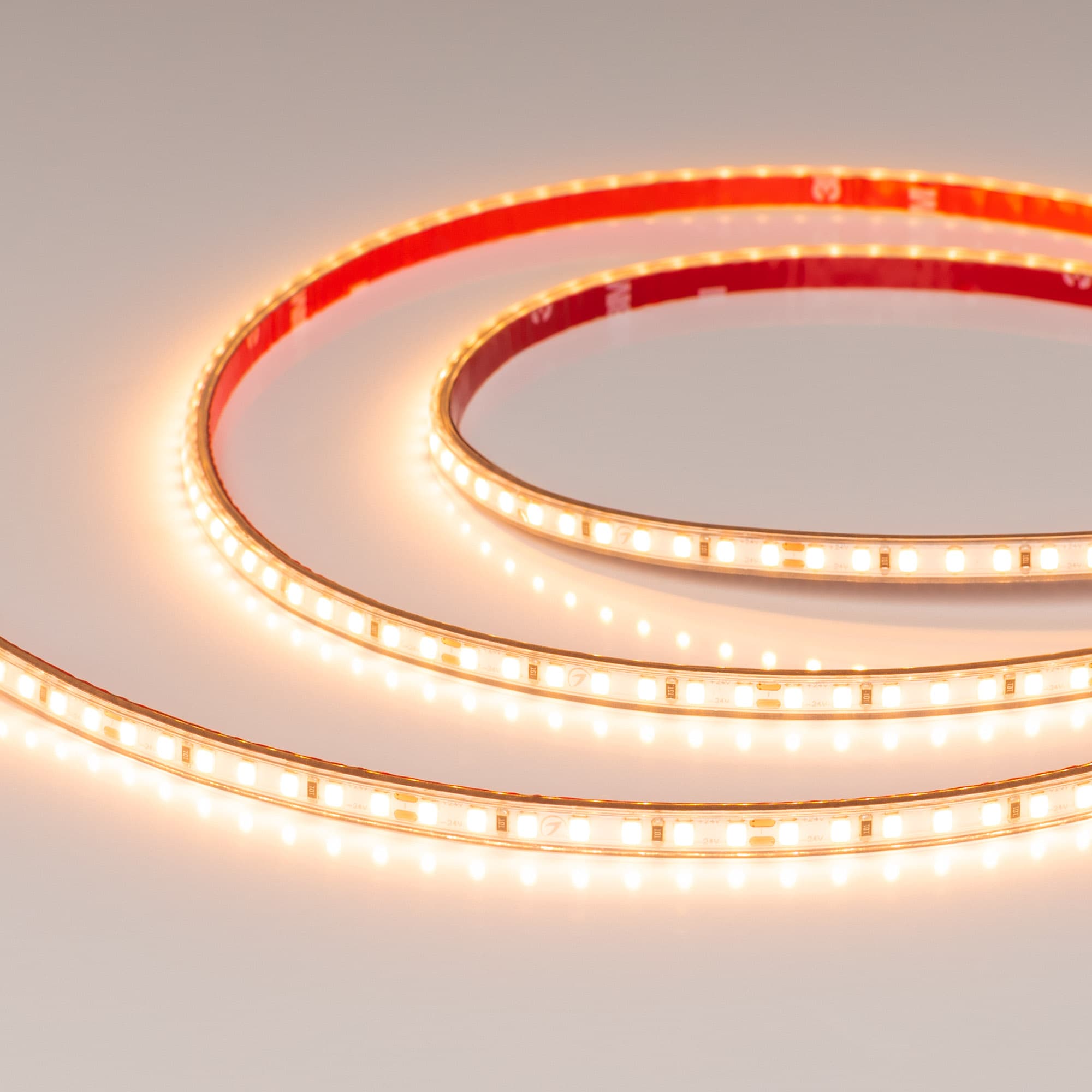 Светодиодная лента герметичная RTW-PS-A140-7mm 24V Warm2400 (10 W/m, IP67, 5m) (Arlight, CRI>90) 058508 — фото 1