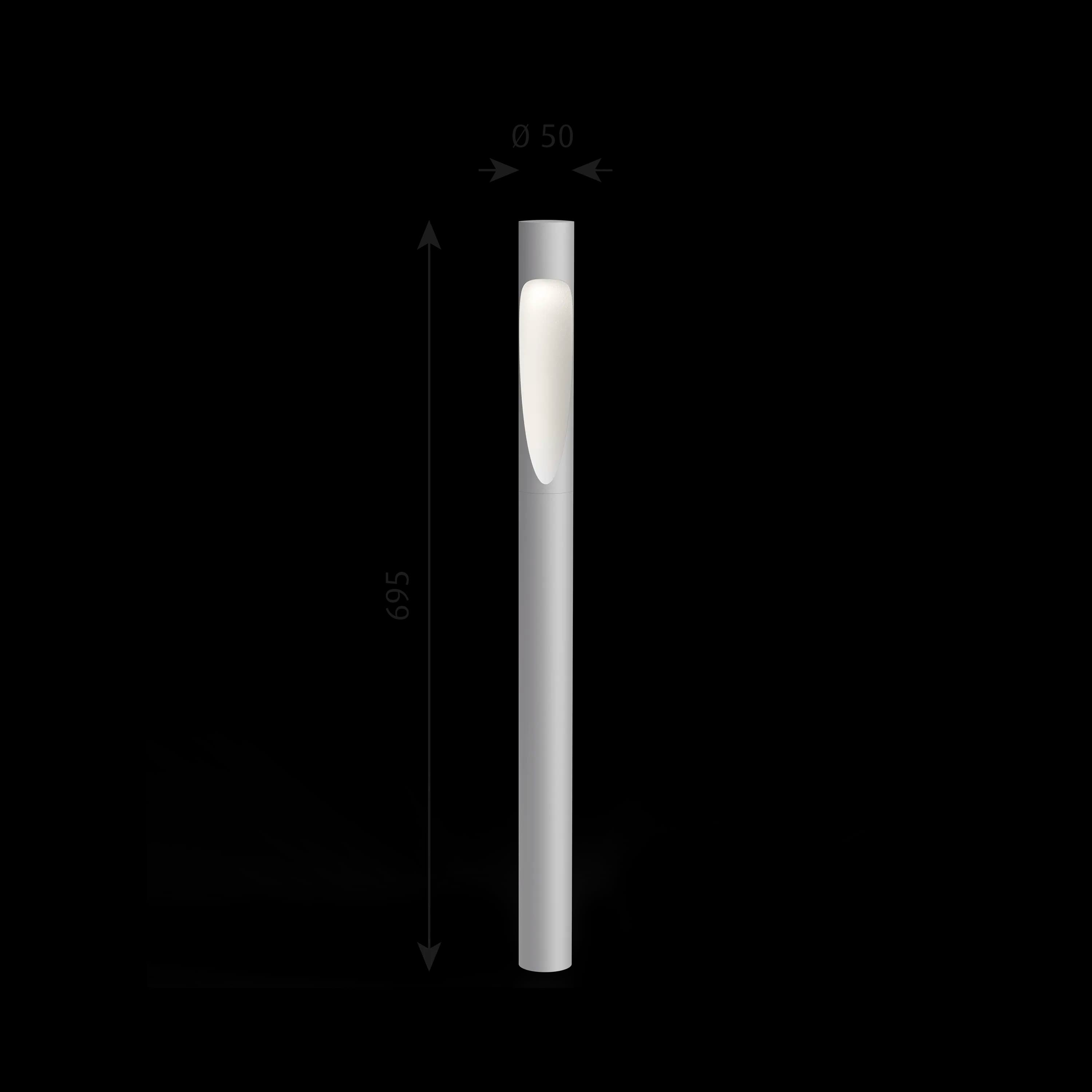 Louis Poulsen Flindt Garden Bollard Aluminium colour texture LONG — фото 2