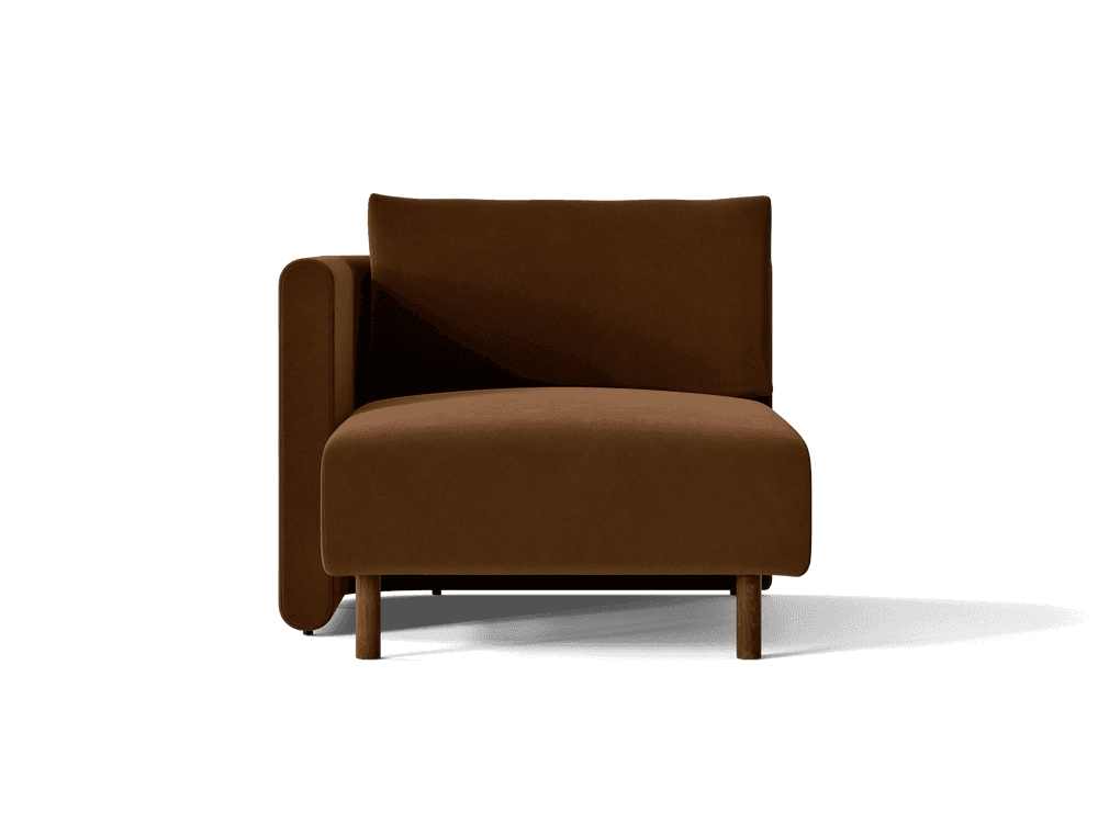 Ferm Living Dase Sofa Chaise Longue Left - Rich Velvet - Soft Brown ferm LIVING — фото 3