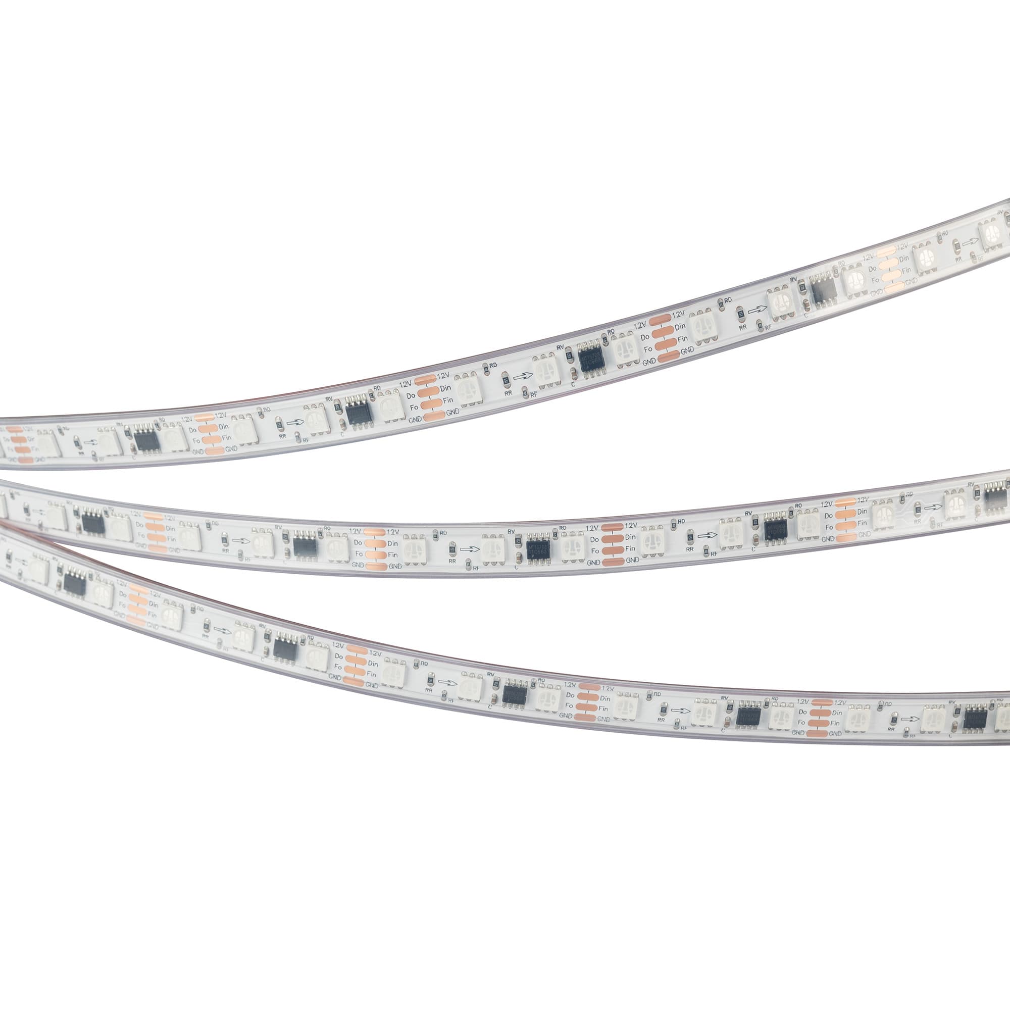 Светодиодная лента герметичная SPI-PS-B60-12mm 12V RGB-PX3-BPT (12 W/m, IP67, 5060, 5m) (Arlight, бегущий огонь) 039599 — фото 2