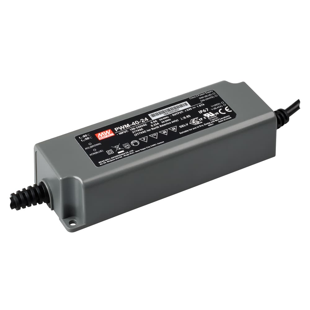 Arlight Блок питания PWM-40-24 (24V, 1.67A, 40W, 0-10V, PFC) (MEAN WELL, IP67 Пластик, 5 лет) 021004