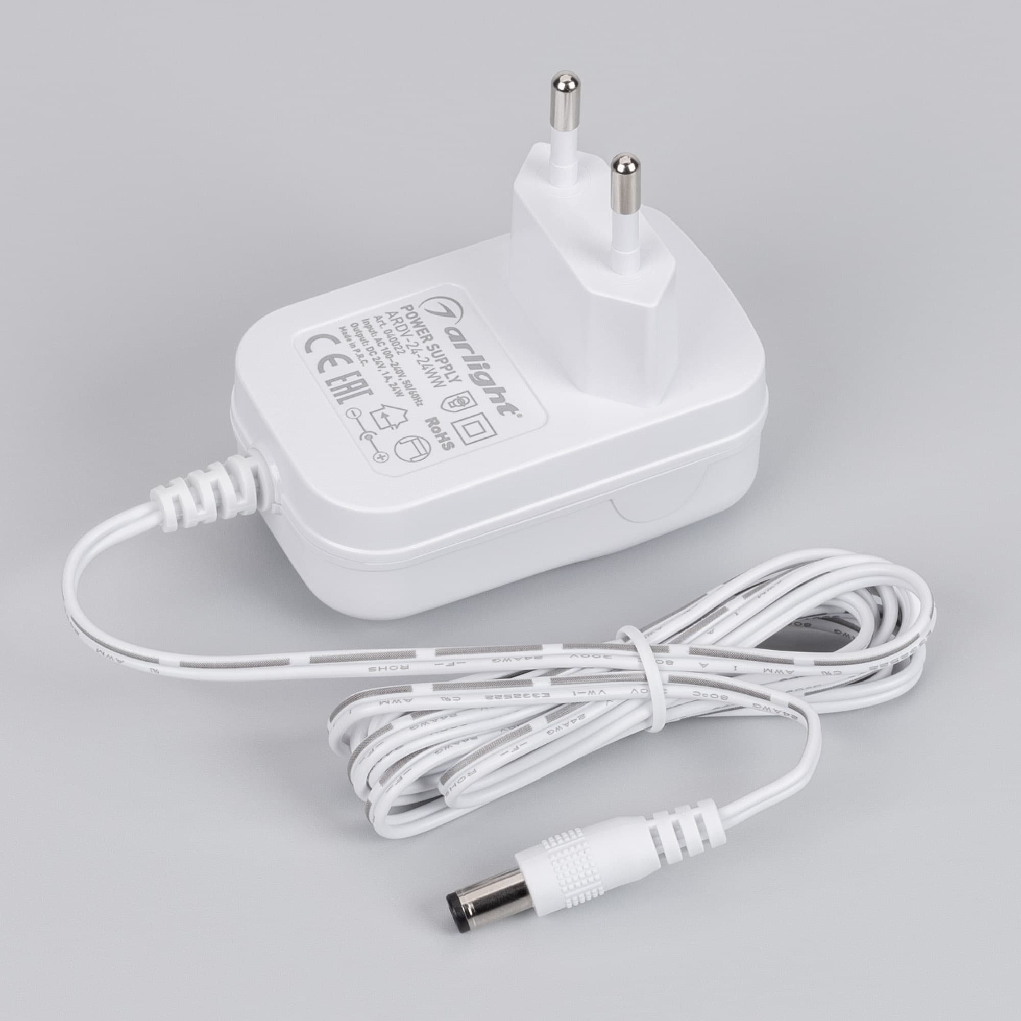 Блок питания ARDV-24-24WW (24V, 1A, 24W) (Arlight, Адаптер, 3 года) 040022 Arlight — фото 2