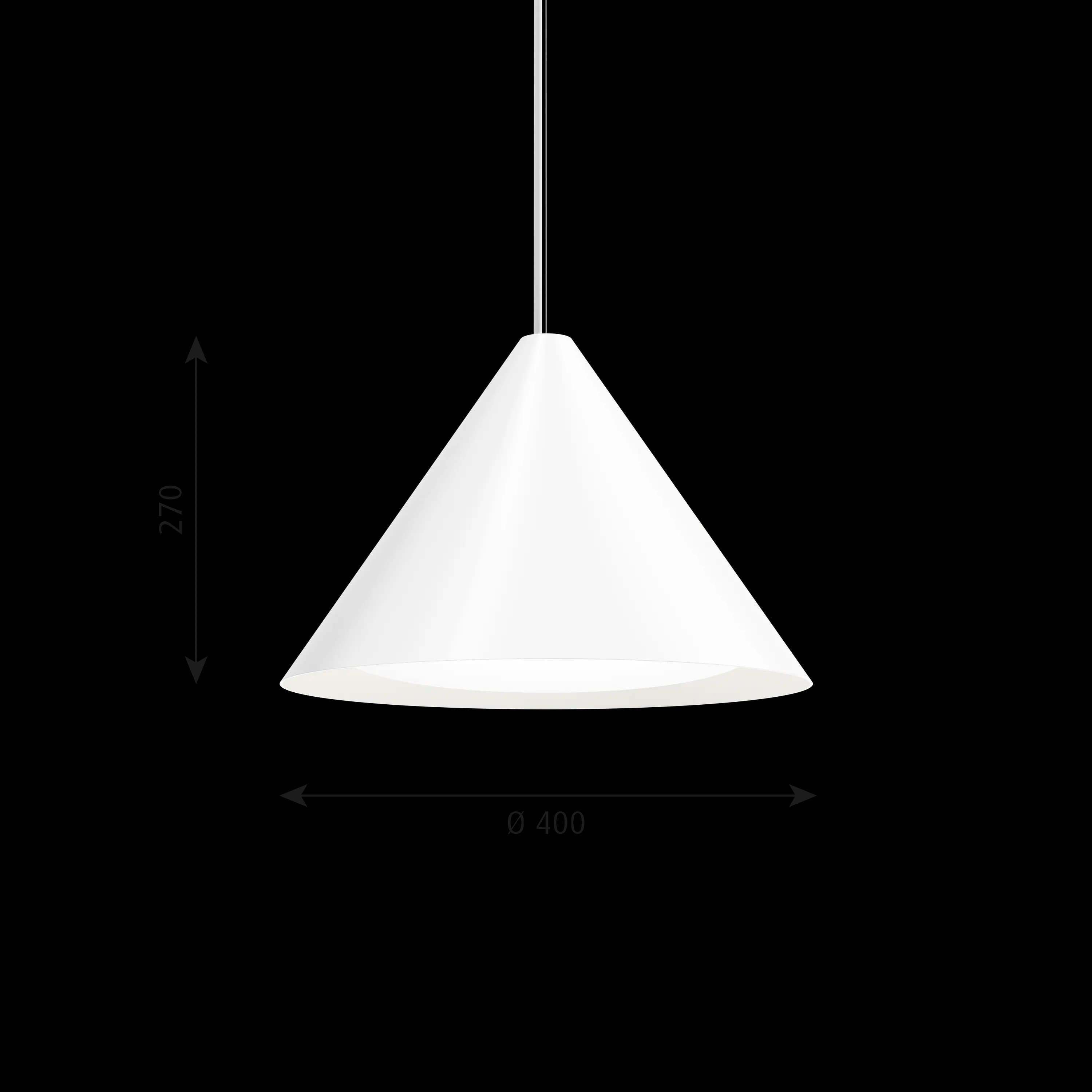 Louis Poulsen Keglen Pendant White Ø 400 — фото 4