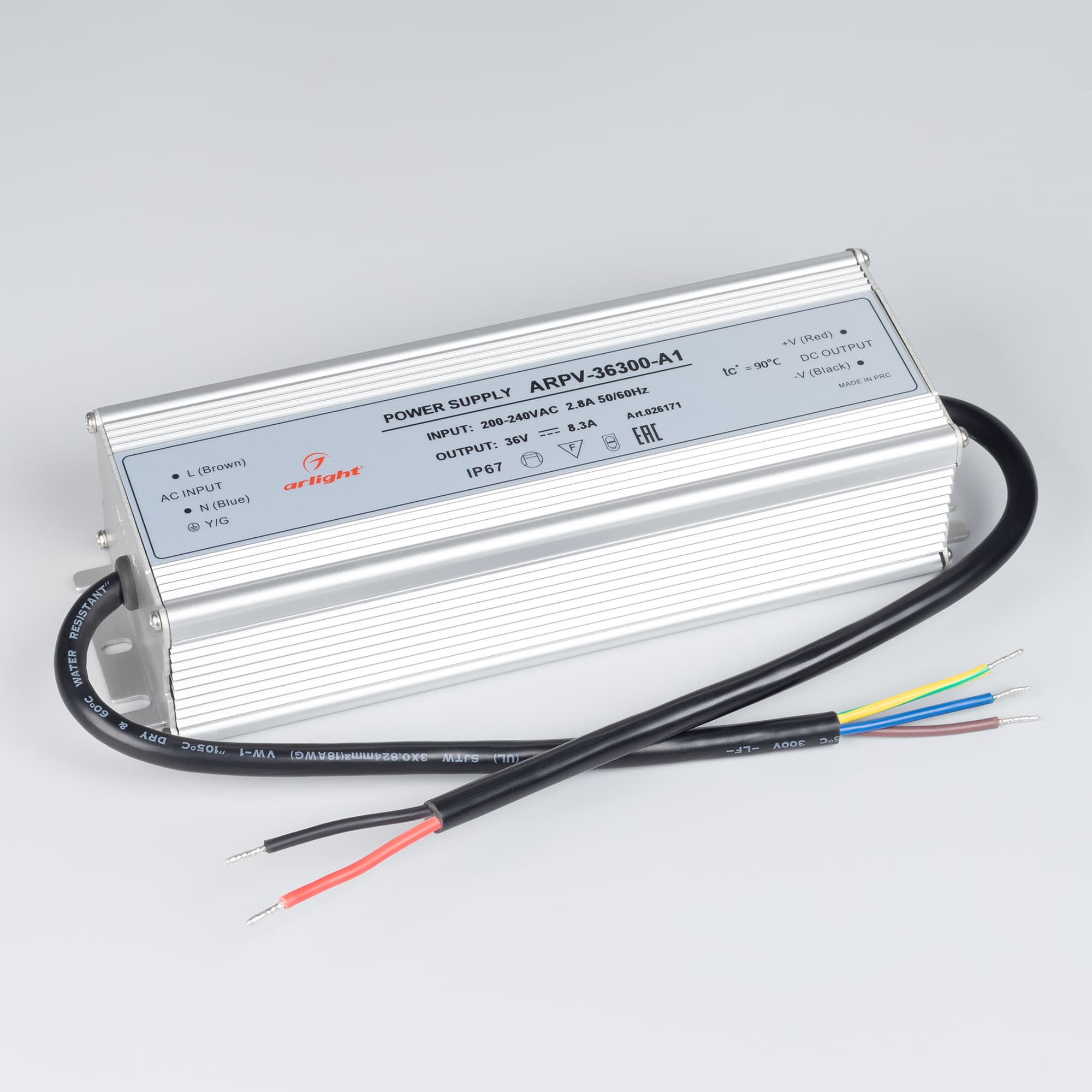Блок питания ARPV-36300-A1 (36V, 8.3A, 300W) (Arlight, IP67 Металл, 3 года) 026171 — фото 2
