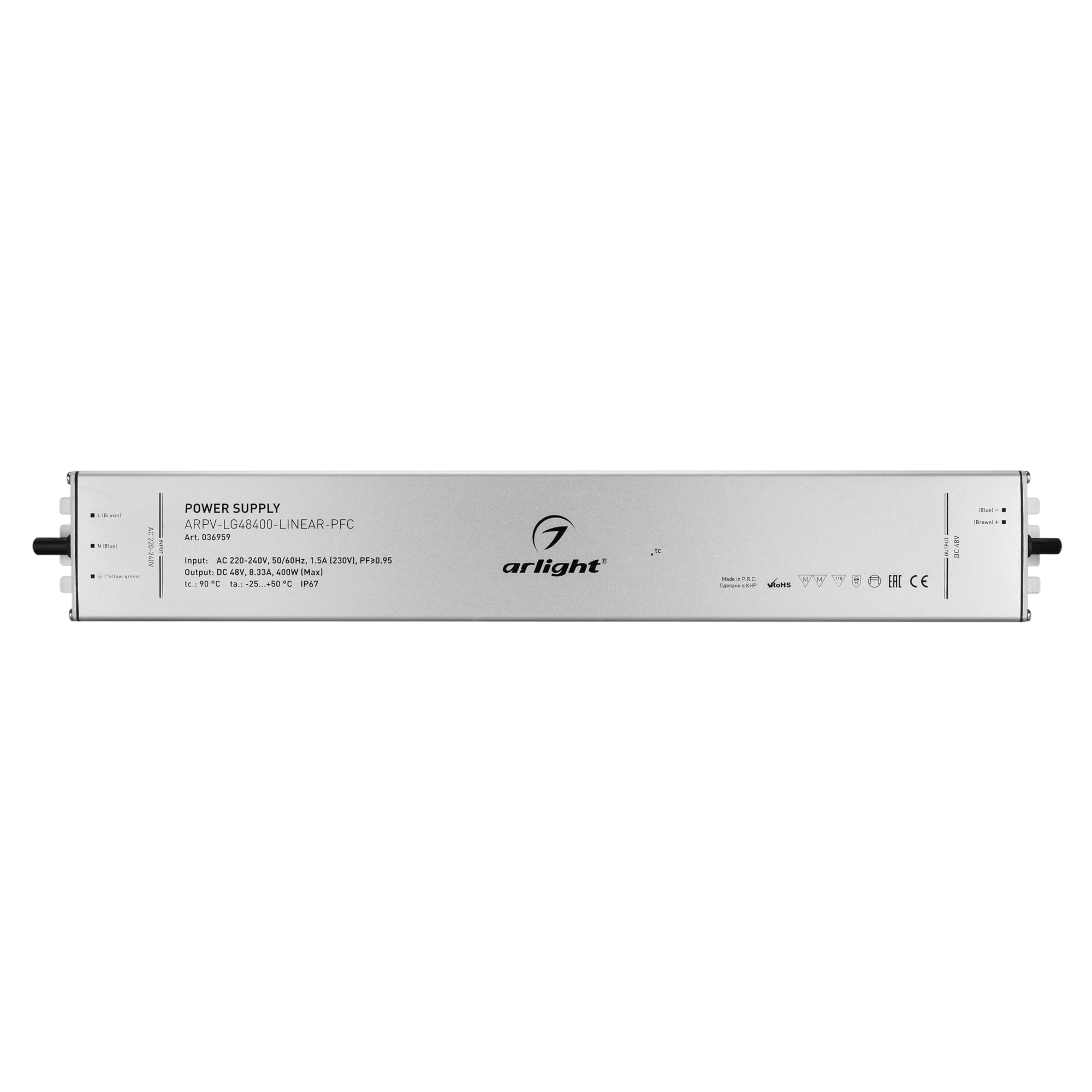 Блок питания ARPV-LG48400-LINEAR-PFC (48V, 8.33A, 400W) (Arlight, IP67 Металл, 5 лет) 036959 — фото 3