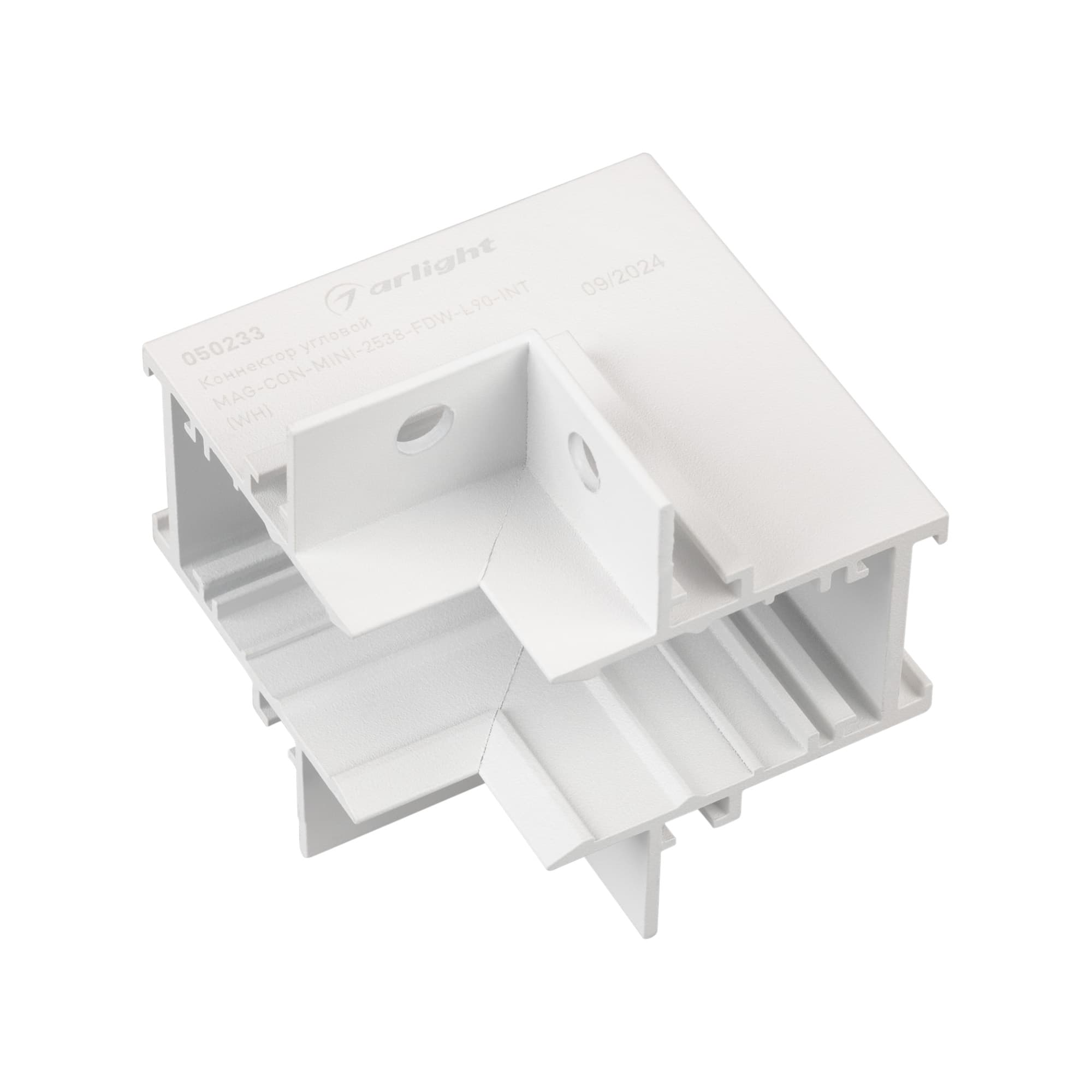 Коннектор угловой MAG-CON-MINI-2538-FDW-L90-INT (WH) (Arlight, IP20 Металл, 5 лет) 050233