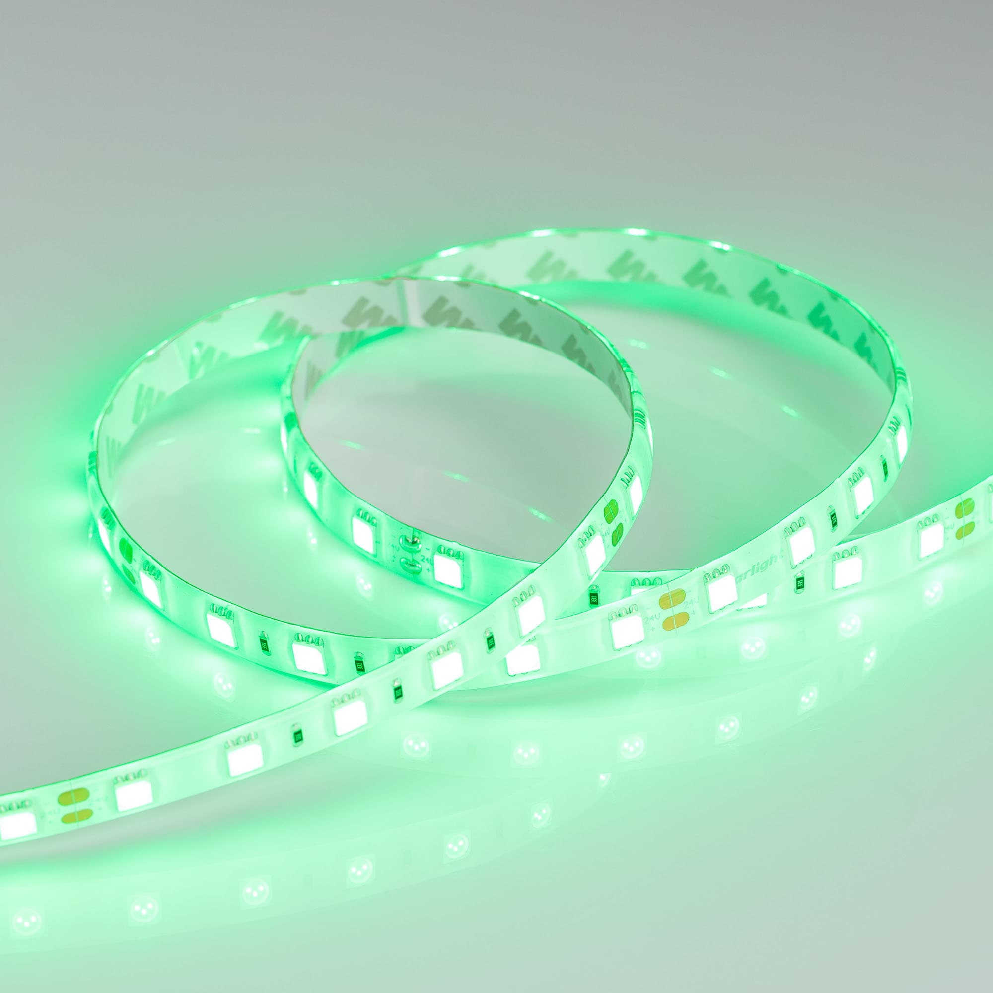Светодиодная лента RTW 2-5000SE 24V Green 2x (5060, 300 LED, LUX) (Arlight, 14.4 Вт/м, IP65) 016505 — фото 3