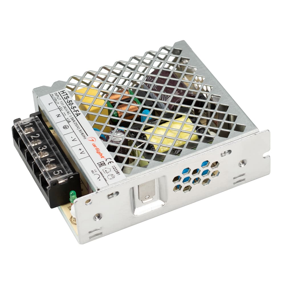 Блок питания HTS-50-5-FA (5V, 10A, 50W) (Arlight, IP20 Сетка, 3 года) 022381 Arlight