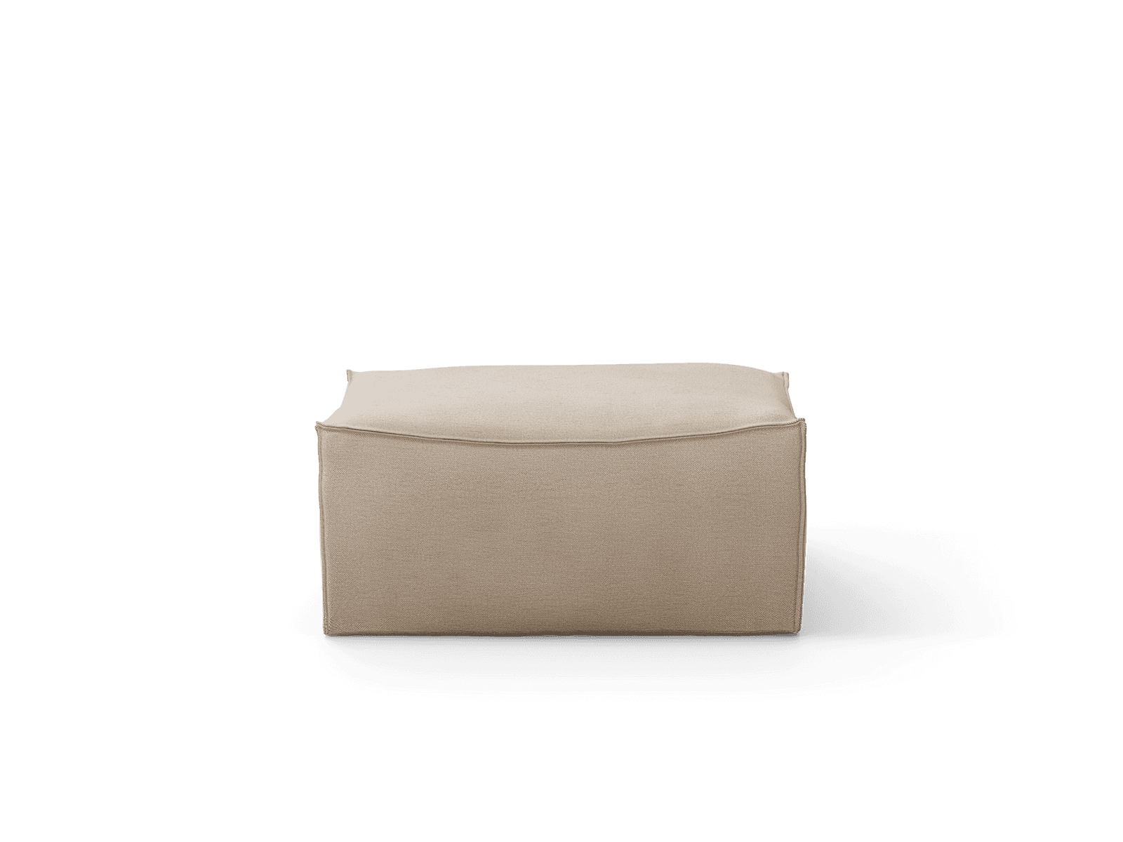 Ferm Living Catena Pouf Rectangular S501 - Rich Linen - Natural ferm LIVING — фото 1