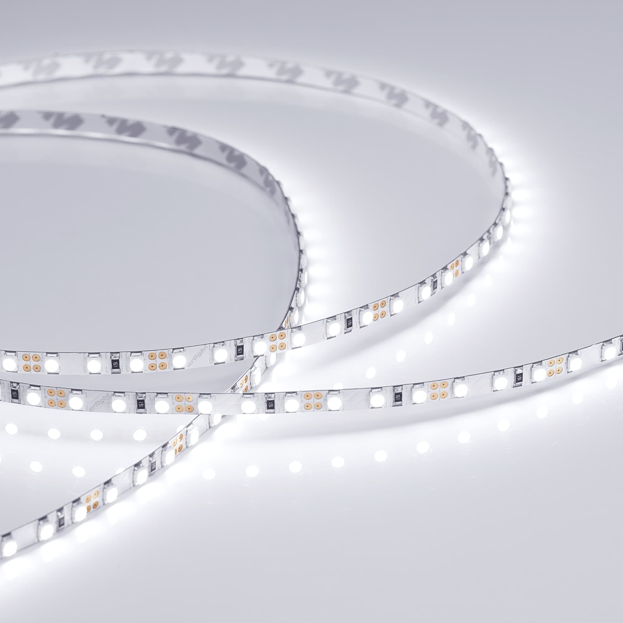 Светодиодная лента RT 2-5000 12V White6000 5mm 2x (3528, 600 LED, LUX) (Arlight, 9.6 Вт/м, IP20) 014992(B) — фото 2