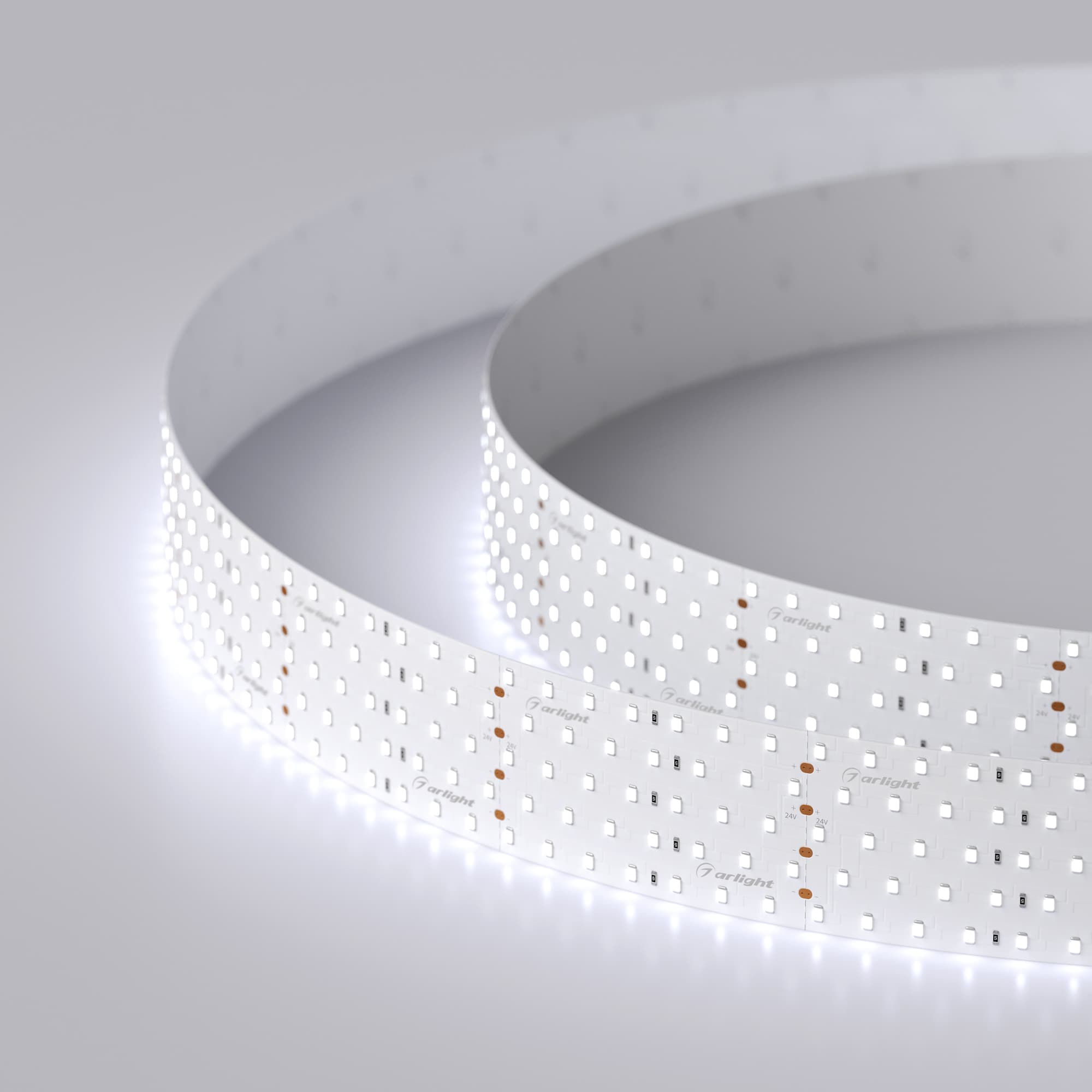 Светодиодная лента RT 2-2500 24V Cool 8K 5x2 (2835, 875 LED, LUX) (Arlight, 36 Вт/м, IP20) 019083 — фото 1