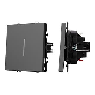 Механизм звонкового выключателя LED SWT-NOBE-MKR1-SFPL-L-GR (230V, 10A) (Arlight, Серый базальт) 061736