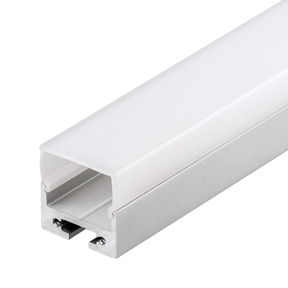 Профиль с экраном SL-LINE-2011-2500 ANOD+OPAL Square (Arlight, Алюминий) 020494 — фото 1