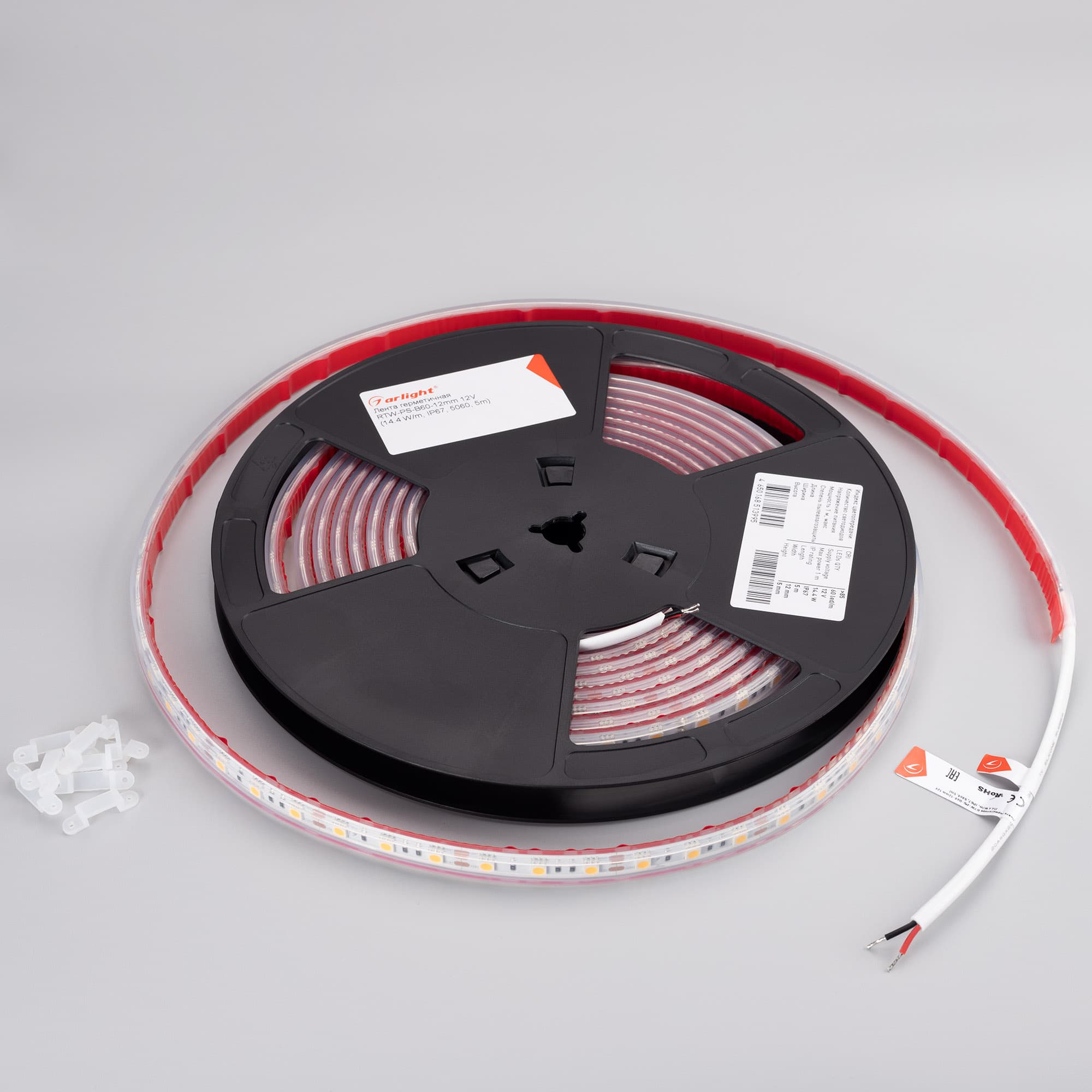 Светодиодная лента герметичная RTW-PS-B60-12mm 12V Warm3000 (14.4 W/m, IP67, 5060, 5m) (Arlight, 14.4 Вт/м, IP67) 022325(2) — фото 3