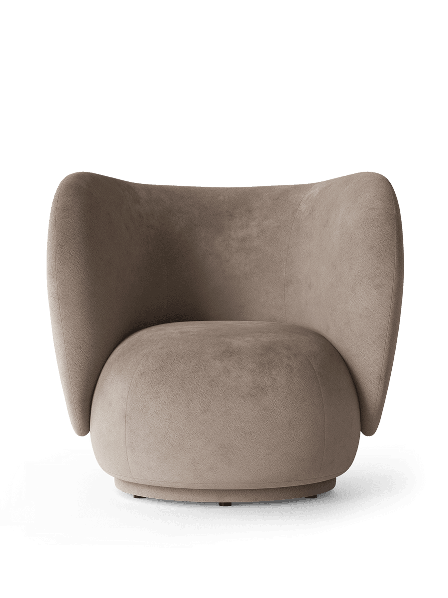 Ferm Living Rico Lounge Chair - Faded Velvet - Beige ferm LIVING — фото 1