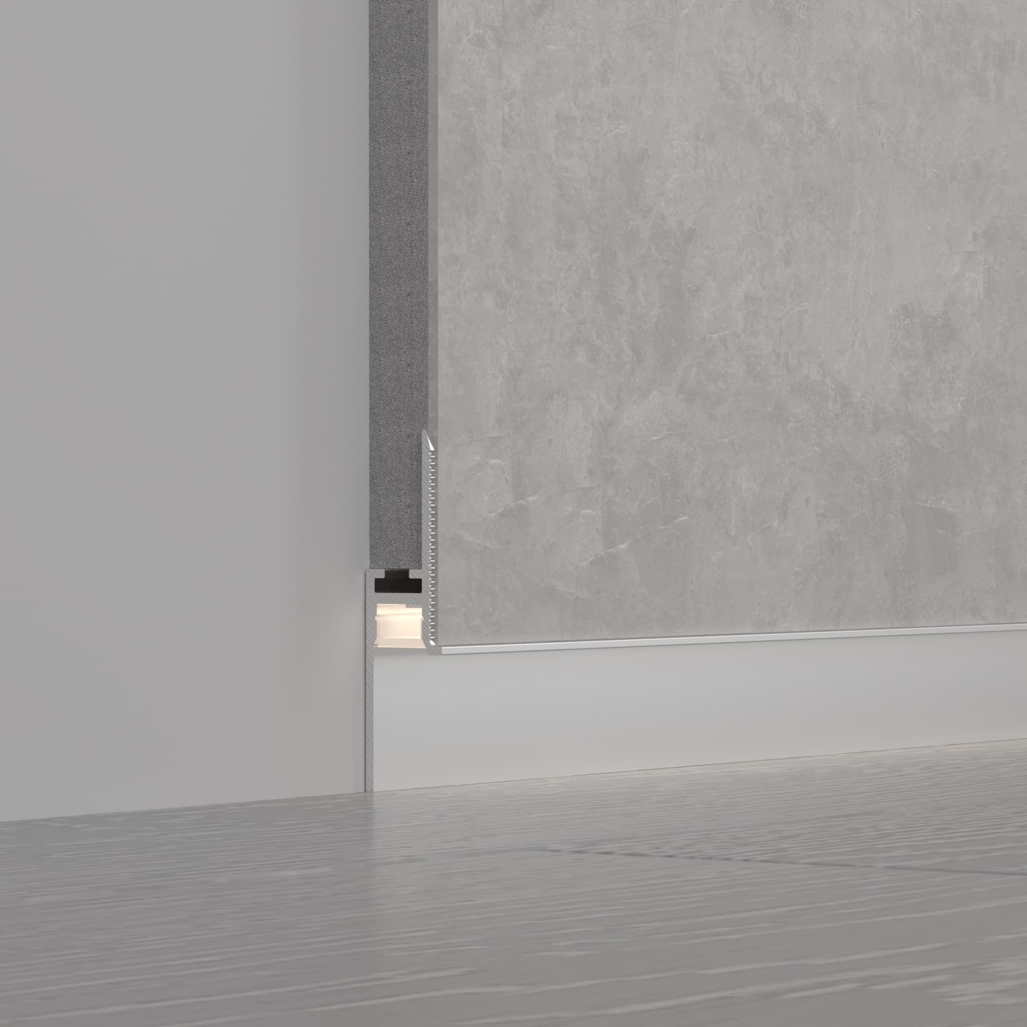 Профиль PLINTUS-FANTOM-H20-2000 ANOD (Arlight, Алюминий) 048685 — фото 4