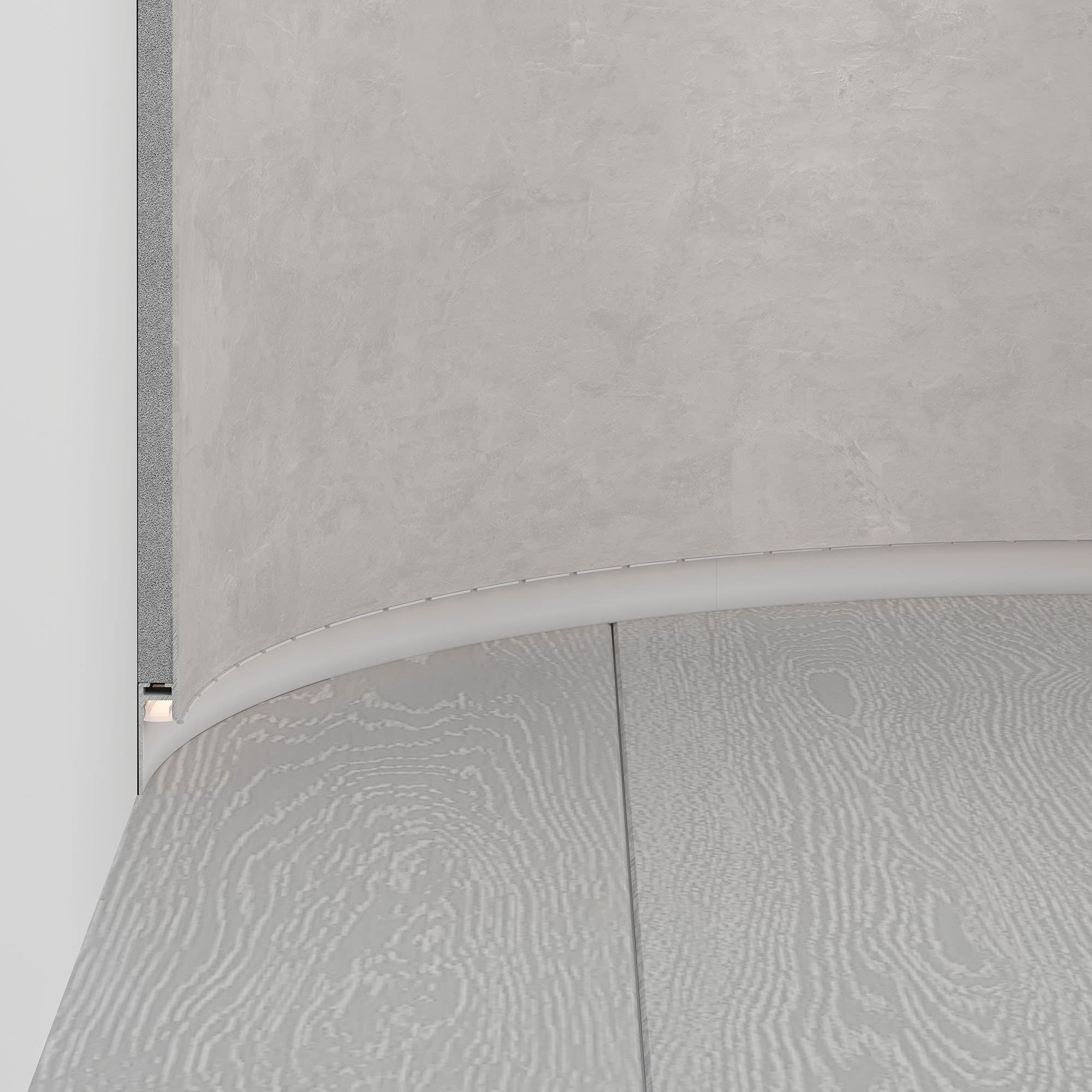 Профиль PLINTUS-FANTOM-BENT-H20-SIDE-2000 WHITE (Arlight, Алюминий) 043674(1) — фото 4