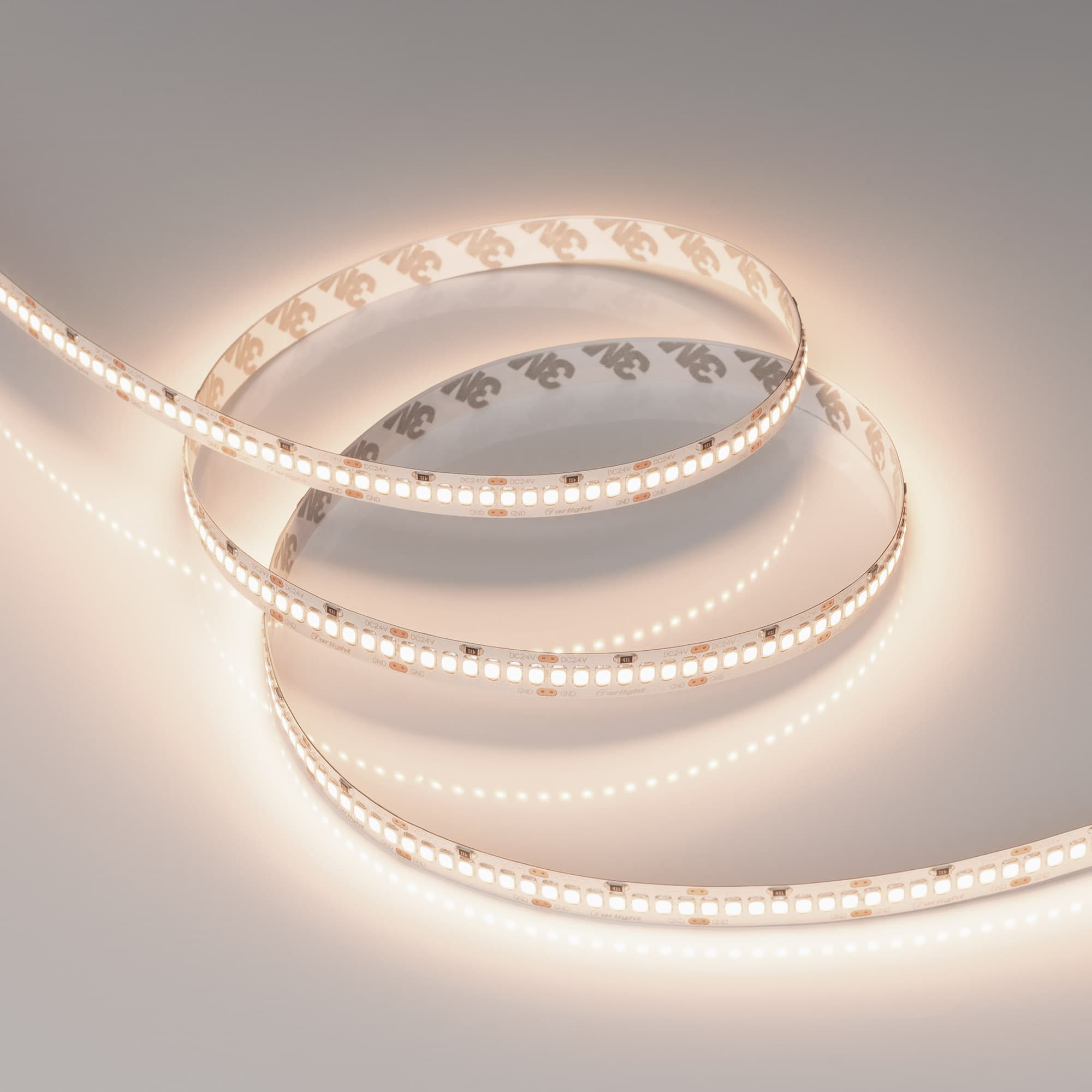 Светодиодная лента RT-A252-10mm 24V Warm3500 (11 W/m, IP20, 2835, 5m) (Arlight, Открытый) 028619(2) — фото 4