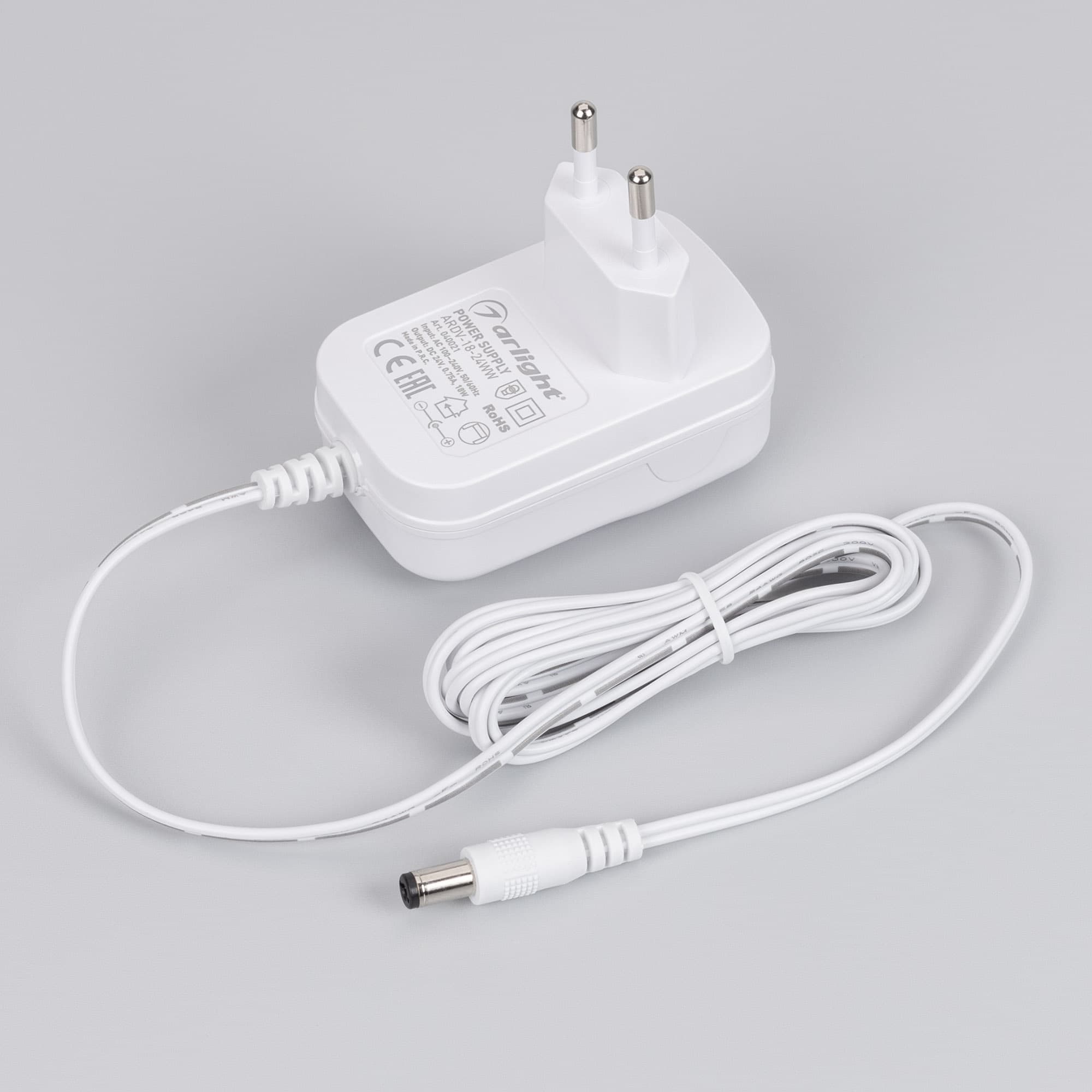 Блок питания ARDV-18-24WW (24V, 0,75A, 18W) (Arlight, Адаптер, 3 года) 040021 Arlight — фото 2