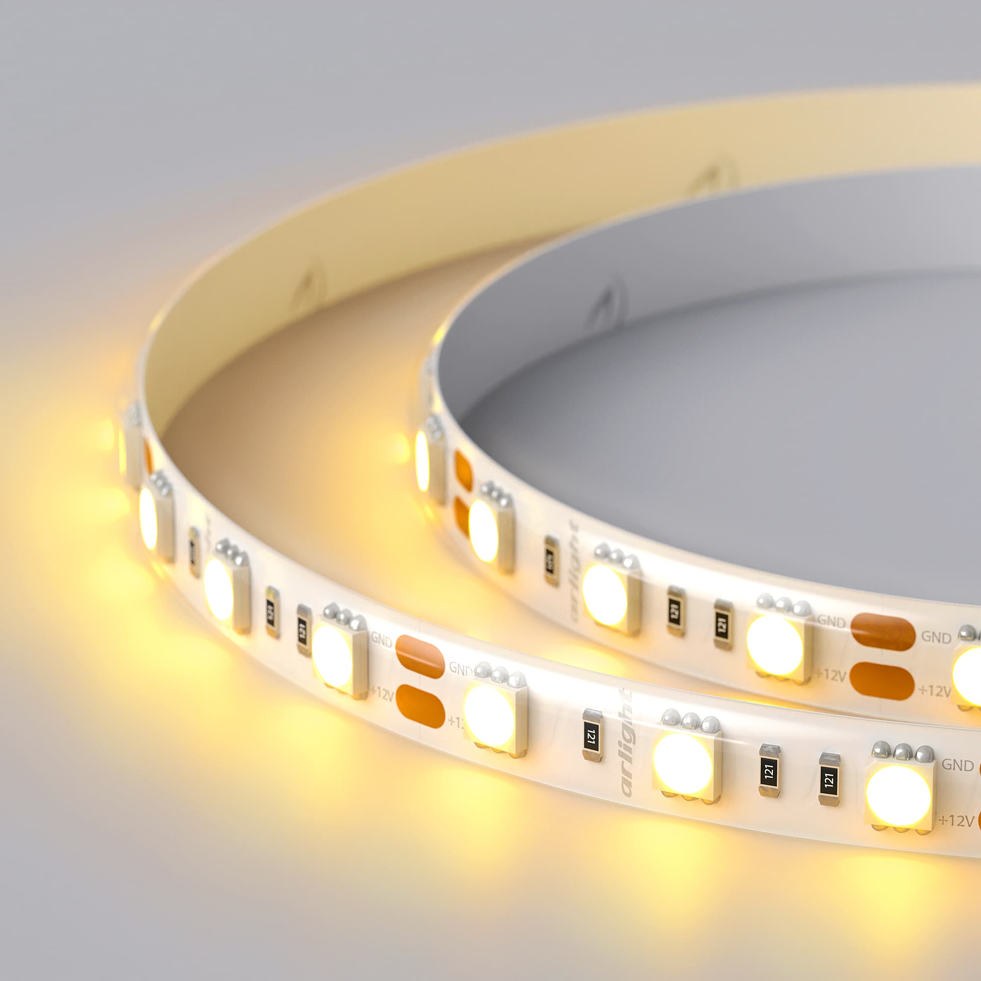 Светодиодная лента RTW 2-5000SE 12V Yellow 2x (5060, 300 LED, LUX) (Arlight, 14.4 Вт/м, IP65) 015444 — фото 5
