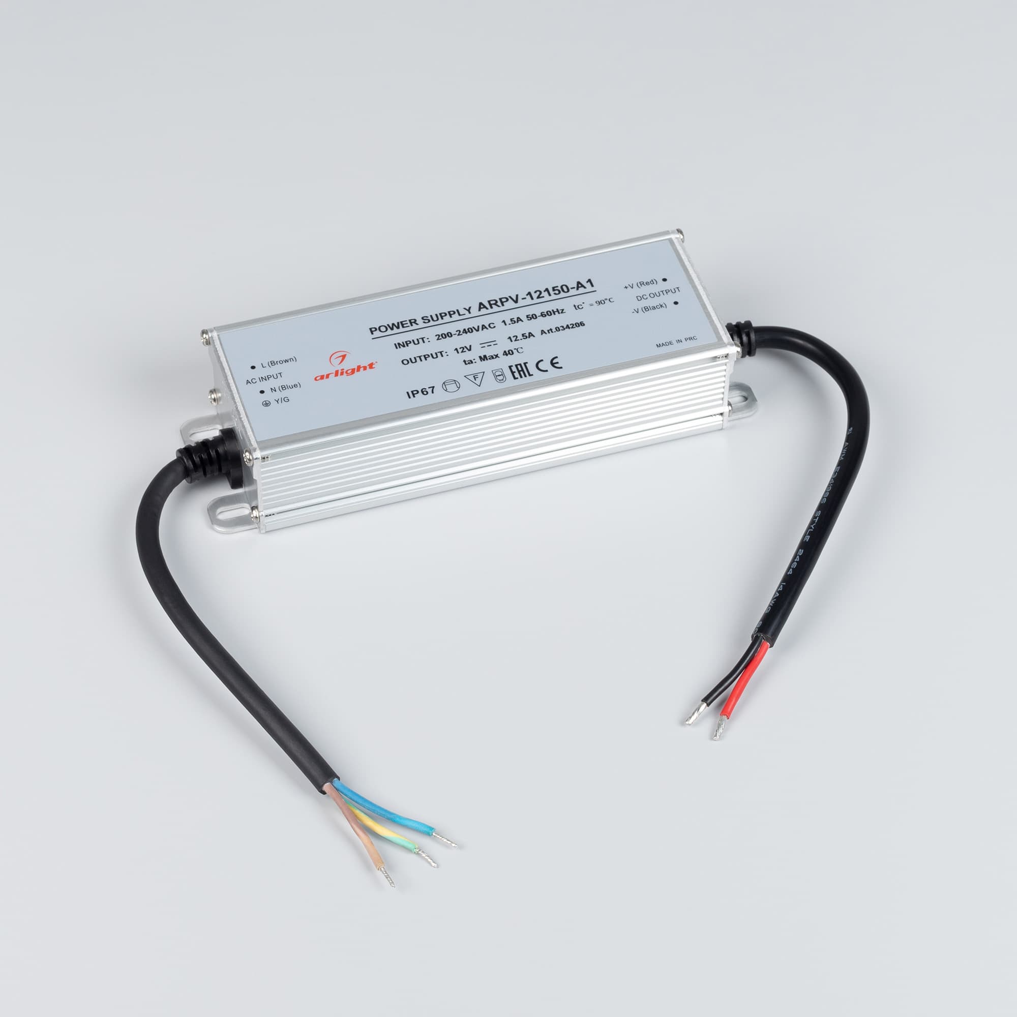 Блок питания ARPV-12150-A1 (12V, 12.5A, 150W) (Arlight, IP67 Металл, 3 года) 034206 — фото 2