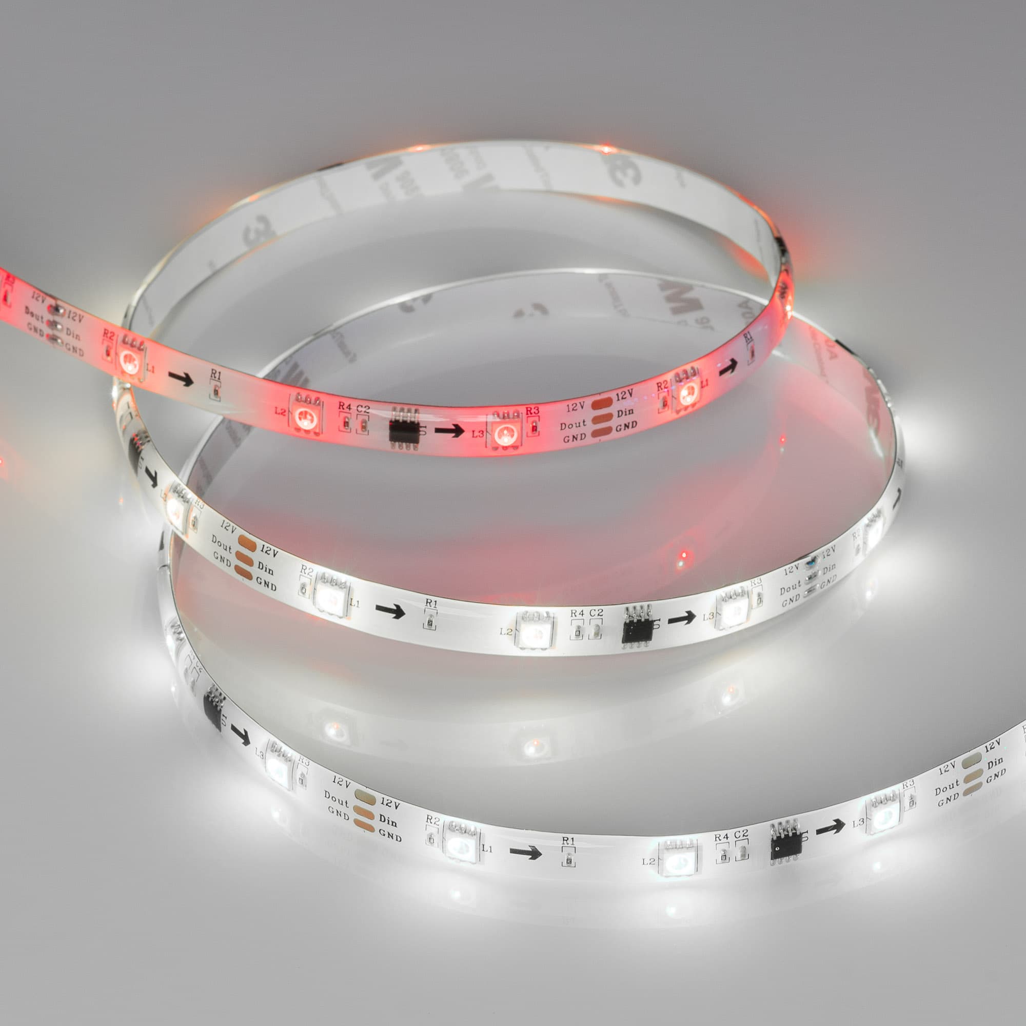 Светодиодная лента герметичная SPI-SE-B30-10mm 12V RGB-PX3 (7.2W/m, IP65, 5060, 5m) (Arlight, бегущий огонь) 026369(2) — фото 4