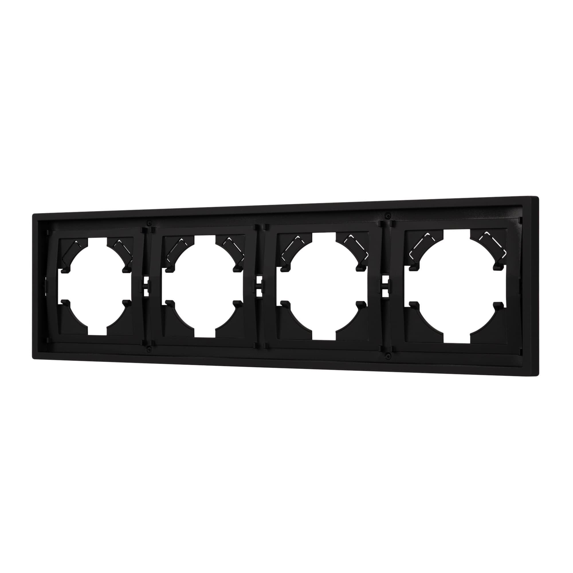 Рамка пластиковая FRM-TENDO-SFPL-4-BK (Arlight, Матовый черный) 054654