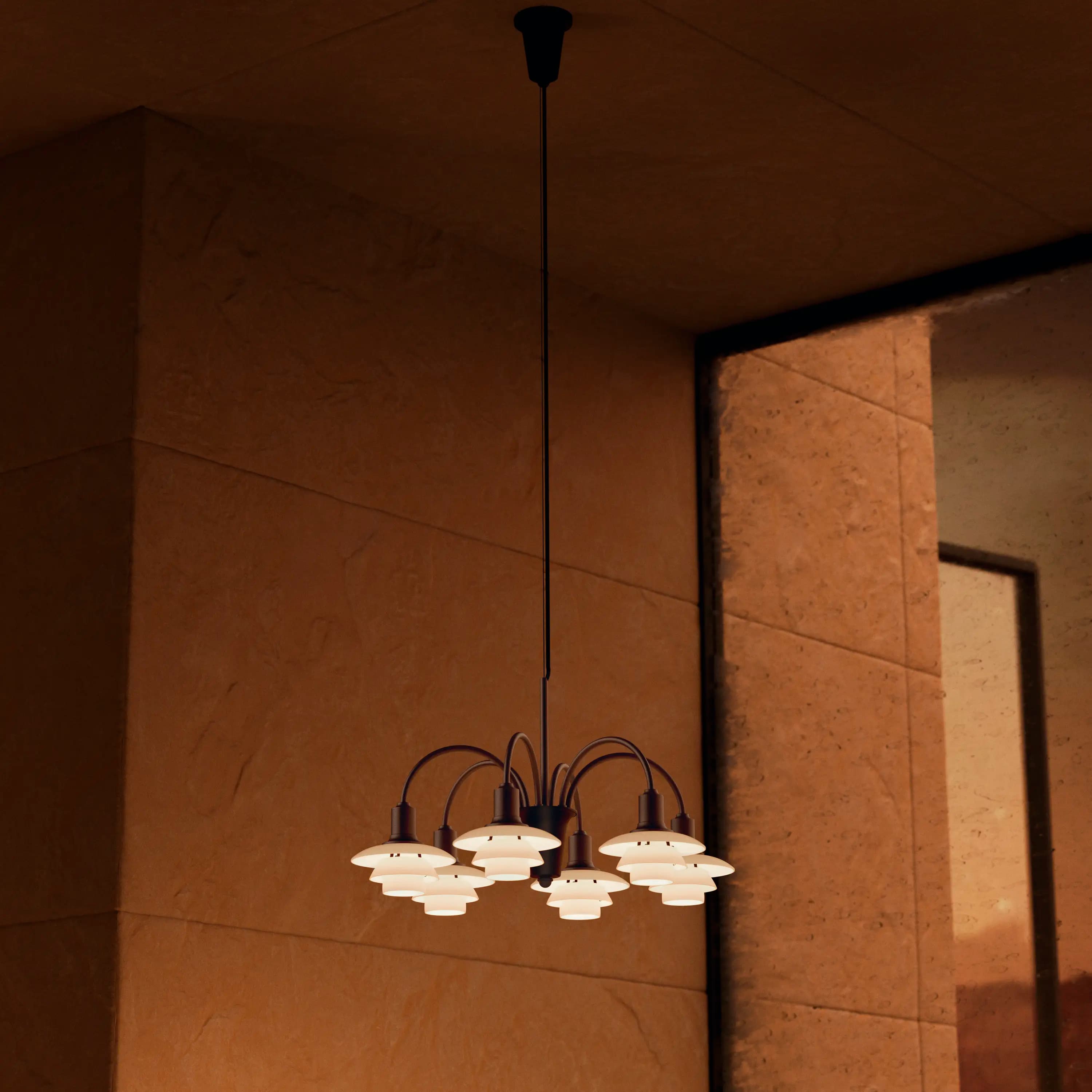 Louis Poulsen PH 1/1 Chandelier Centenary Edition Aged brass/dusty terracotta 6-ARMS — фото 8