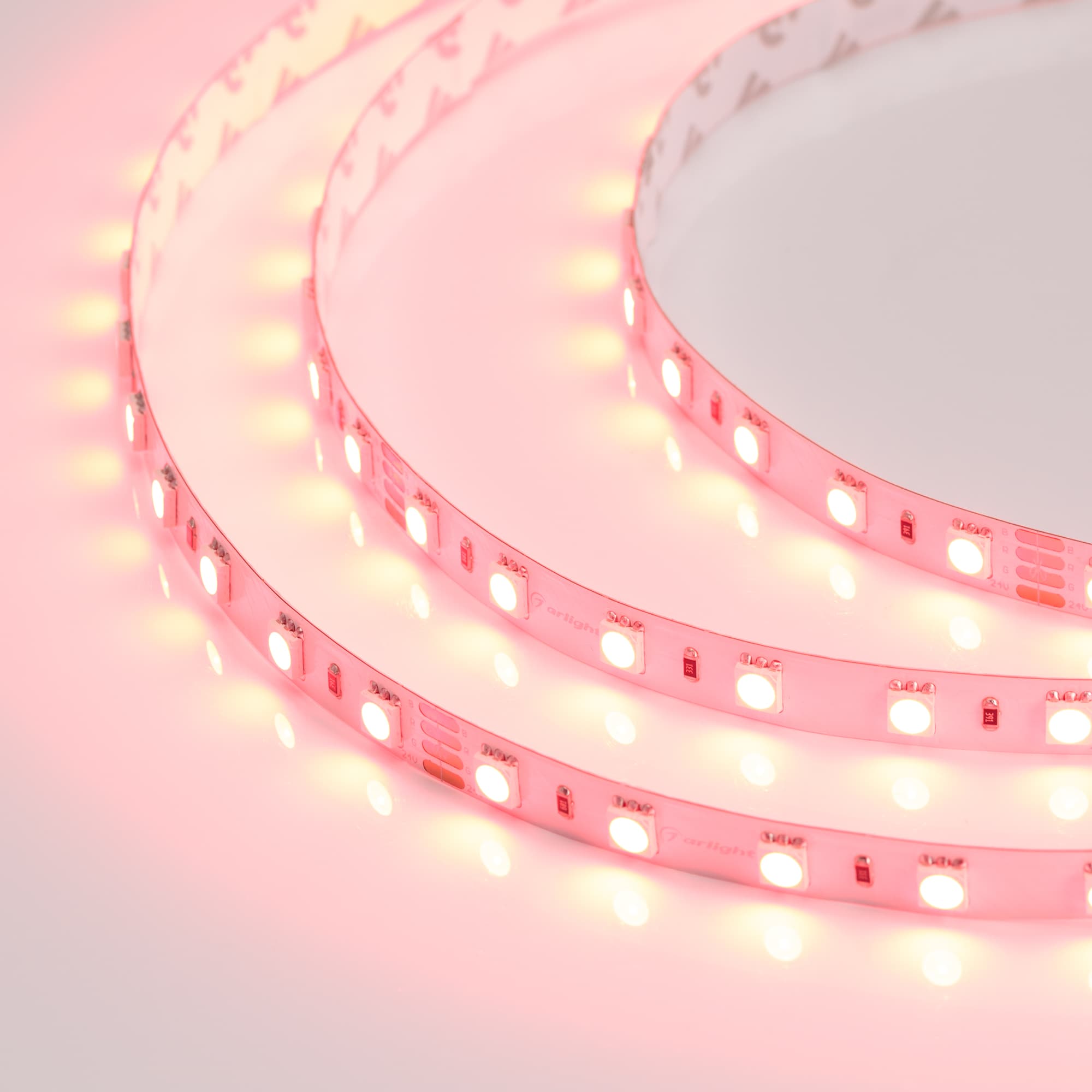 Светодиодная лента RT 2-5000-50m 24V RGB 2x (5060, 60 LED/m, LUX) (Arlight, 14.4 Вт/м, IP20) 024586 — фото 3