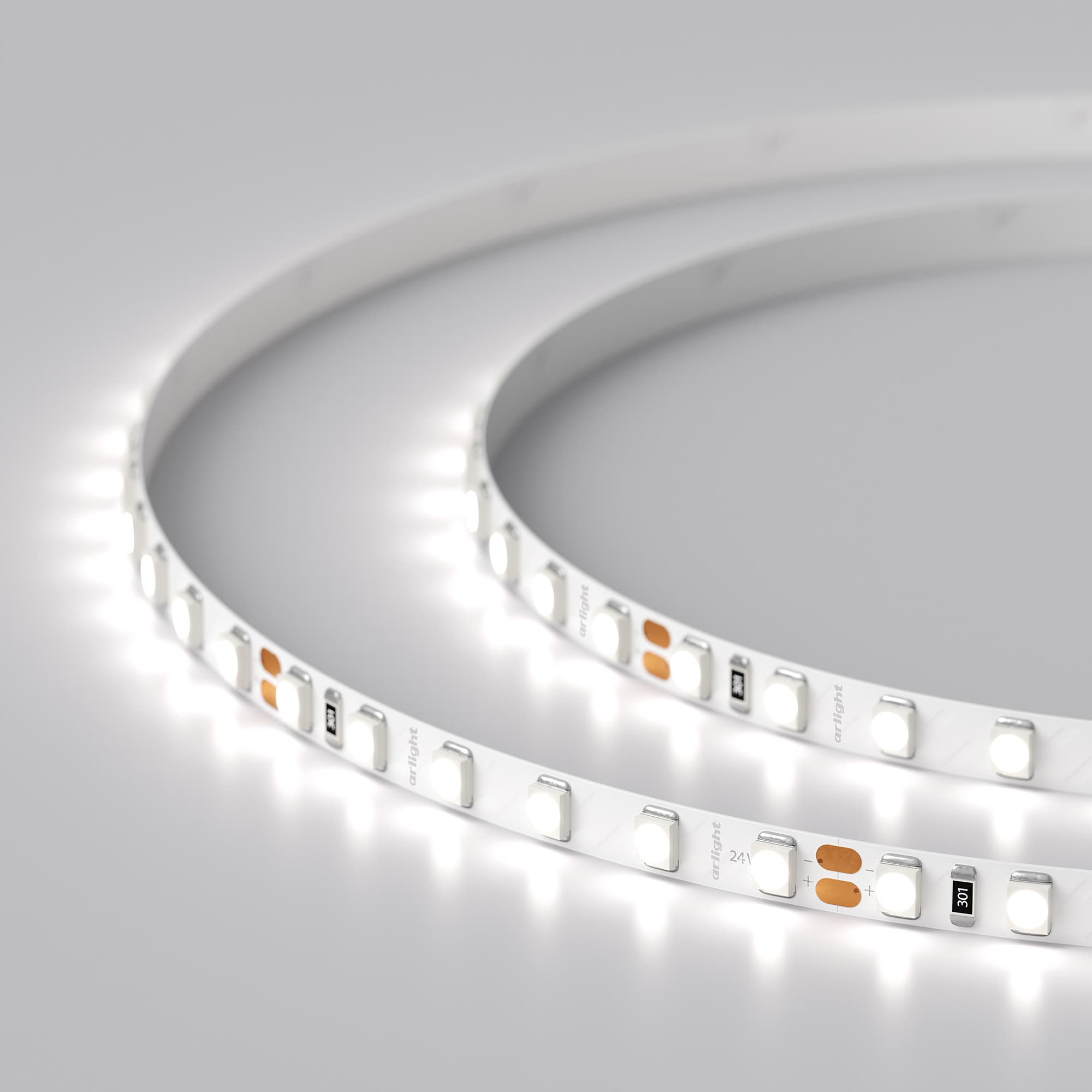 Светодиодная лента RT 2-5000 24V White6000 5mm 2x (3528, 600 LED, LUX) (Arlight, 9.6 Вт/м, IP20) 015651(B) — фото 4