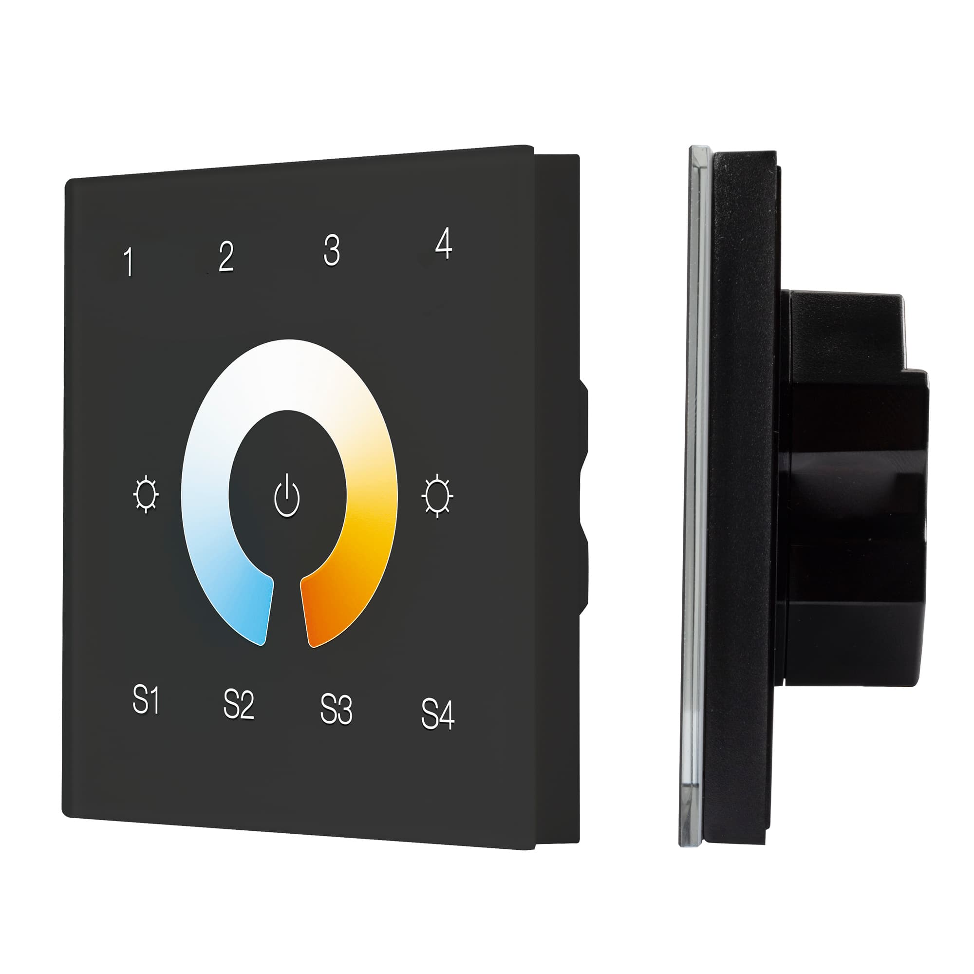 INTELLIGENT ARLIGHT Сенсорная панель DALI-901-11-4G-4SC-MIX-DT8-IN Black (BUS/230V) (IARL, IP20 Пластик, 3 года) 037197