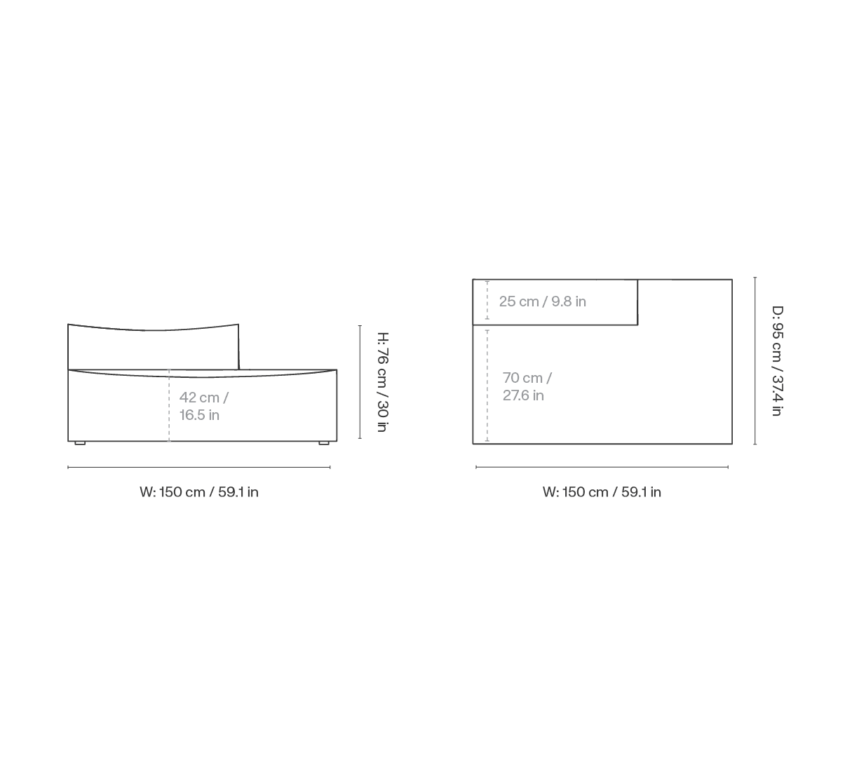 Ferm Living Catena Sofa Open End Left S300 - Louisiana - Sand/Off-White ferm LIVING — фото 1