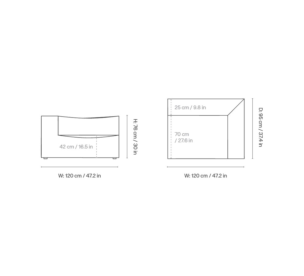 Ferm Living Catena Sofa Armrest Left S400 - Louisiana - Sand/Off-White ferm LIVING — фото 2