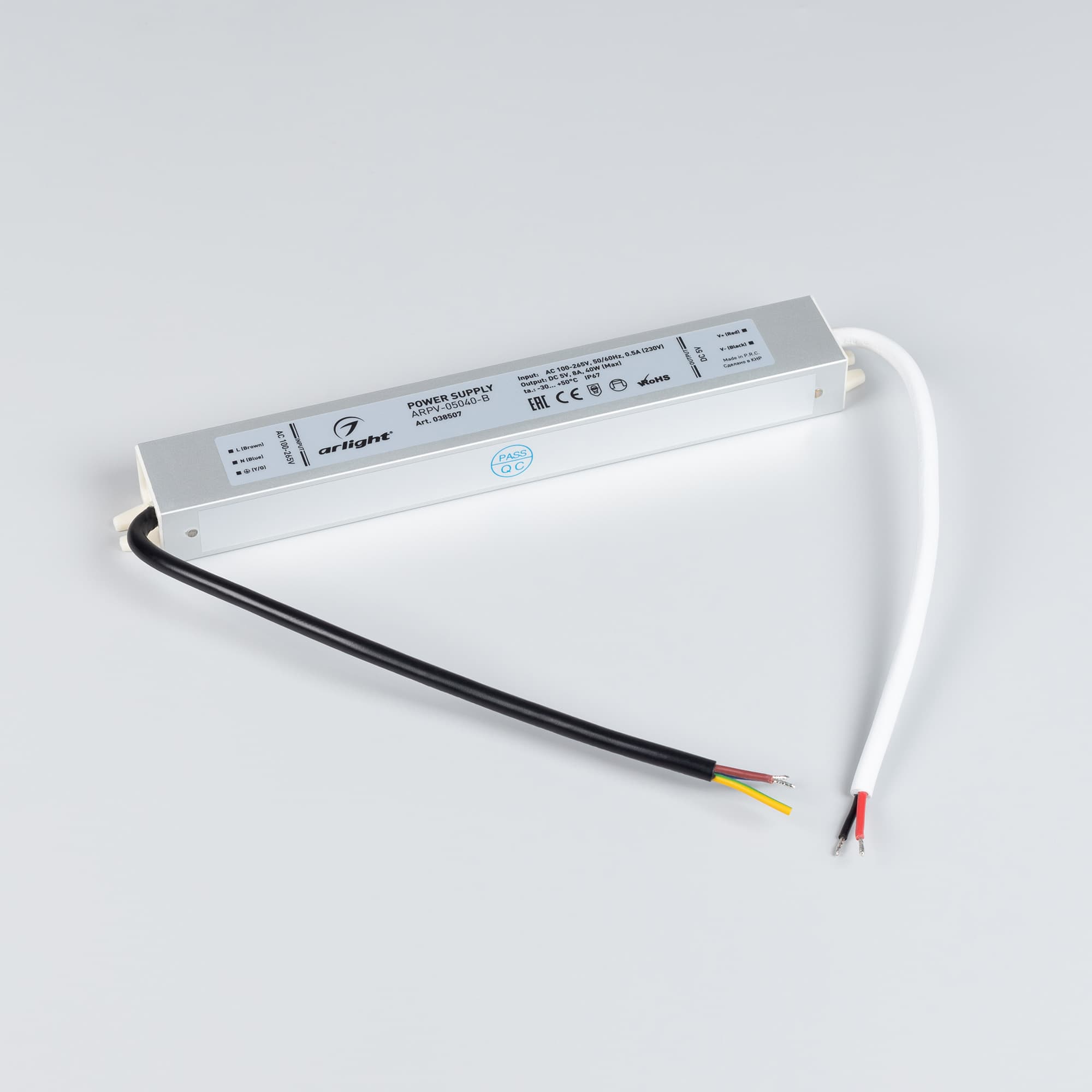 Блок питания ARPV-05040-B (5V, 8.0A, 40W) (Arlight, IP67 Металл, 3 года) 038507 Arlight — фото 2