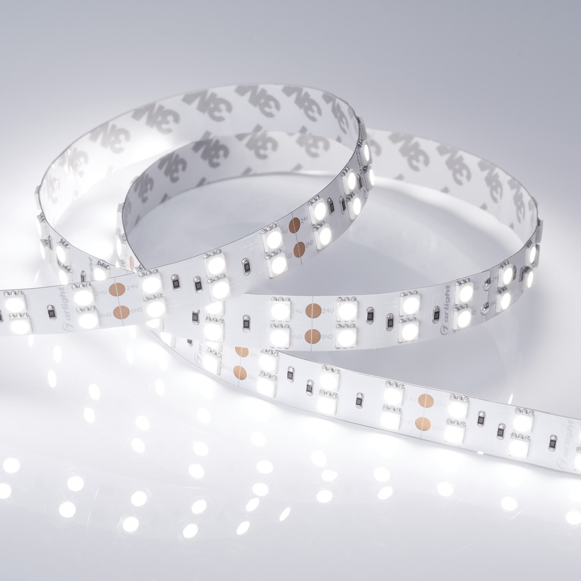 Светодиодная лента RT 2-5000 24V White6000 2x2 (5060, 600 LED, LUX) (Arlight, 28.8 Вт/м, IP20) 011256(1) — фото 2