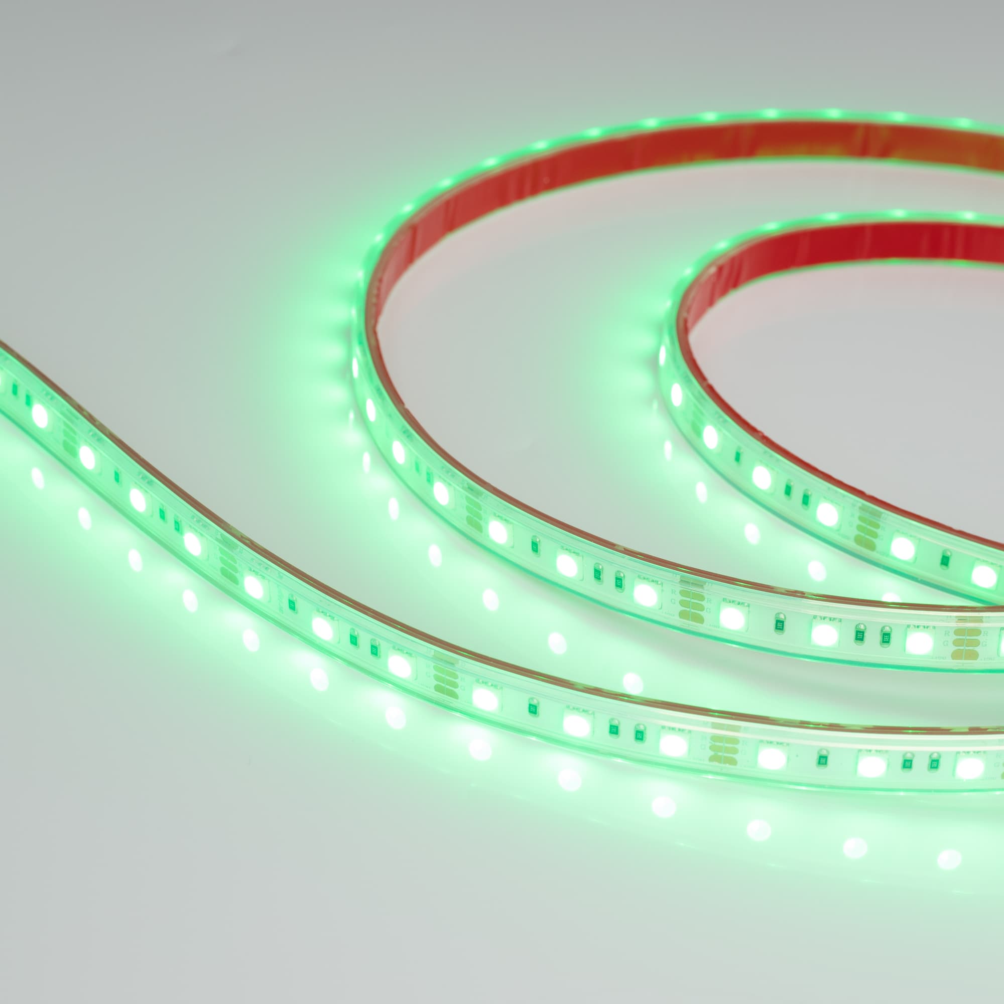 Светодиодная лента RTW 2-5000P 12V RGB 2x (5060, 300 LED, LUX) (Arlight, 14.4 Вт/м, IP66) 012311 — фото 2