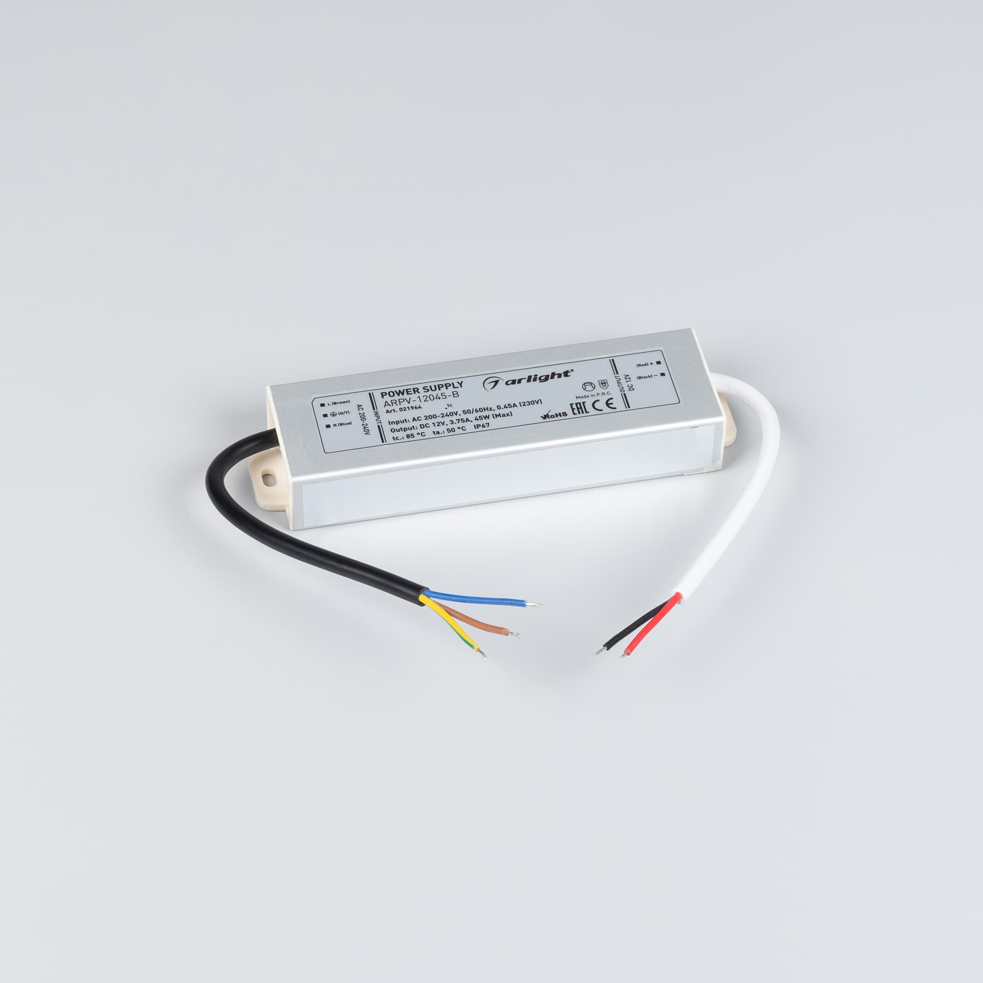 Блок питания ARPV-12045-B (12V, 3.8A, 45W) (Arlight, IP67 Металл, 3 года) 021964 — фото 2