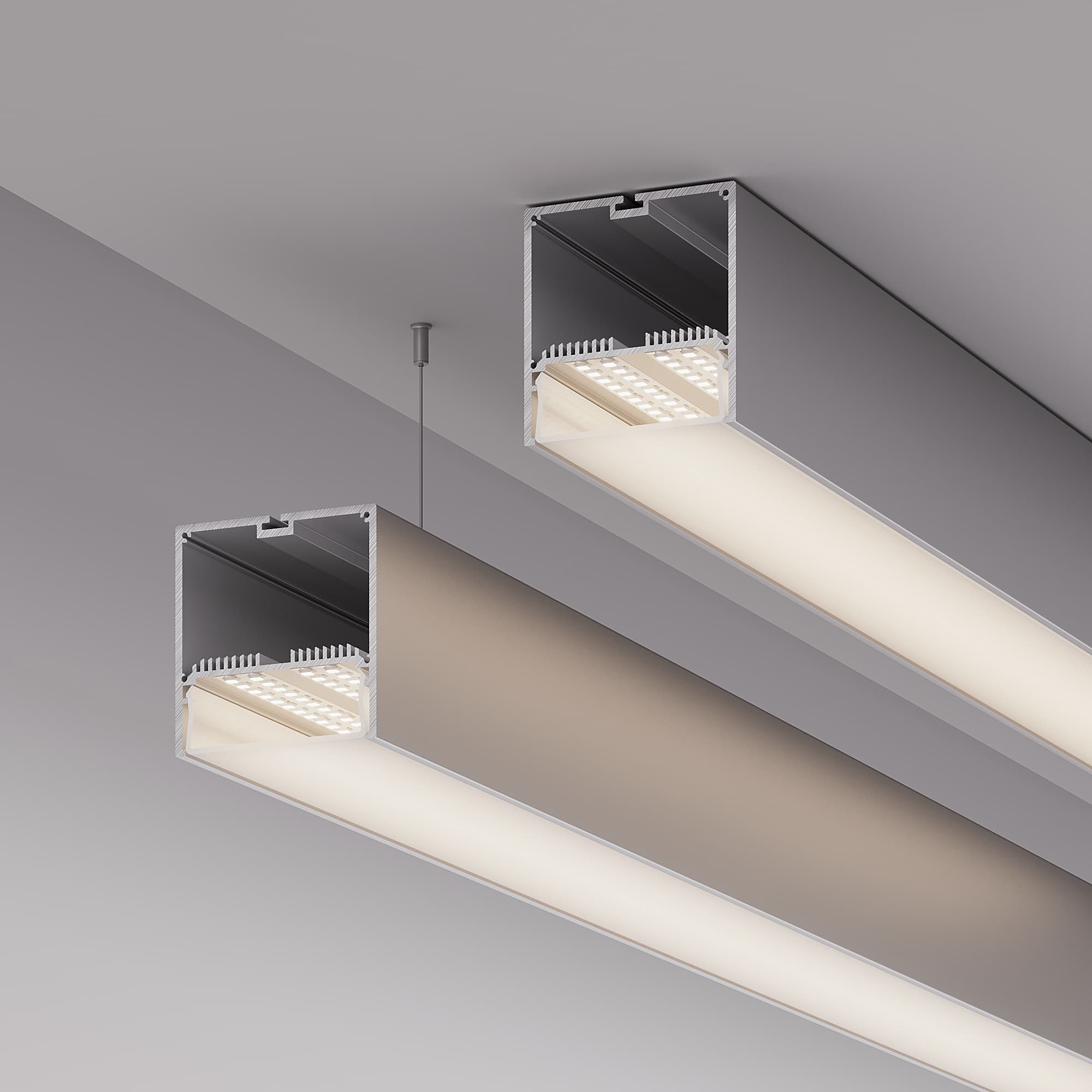 Профиль с экраном SL-LINE-7477-2500 ANOD+OPAL (Arlight, Алюминий) 020468 Arlight — фото 4