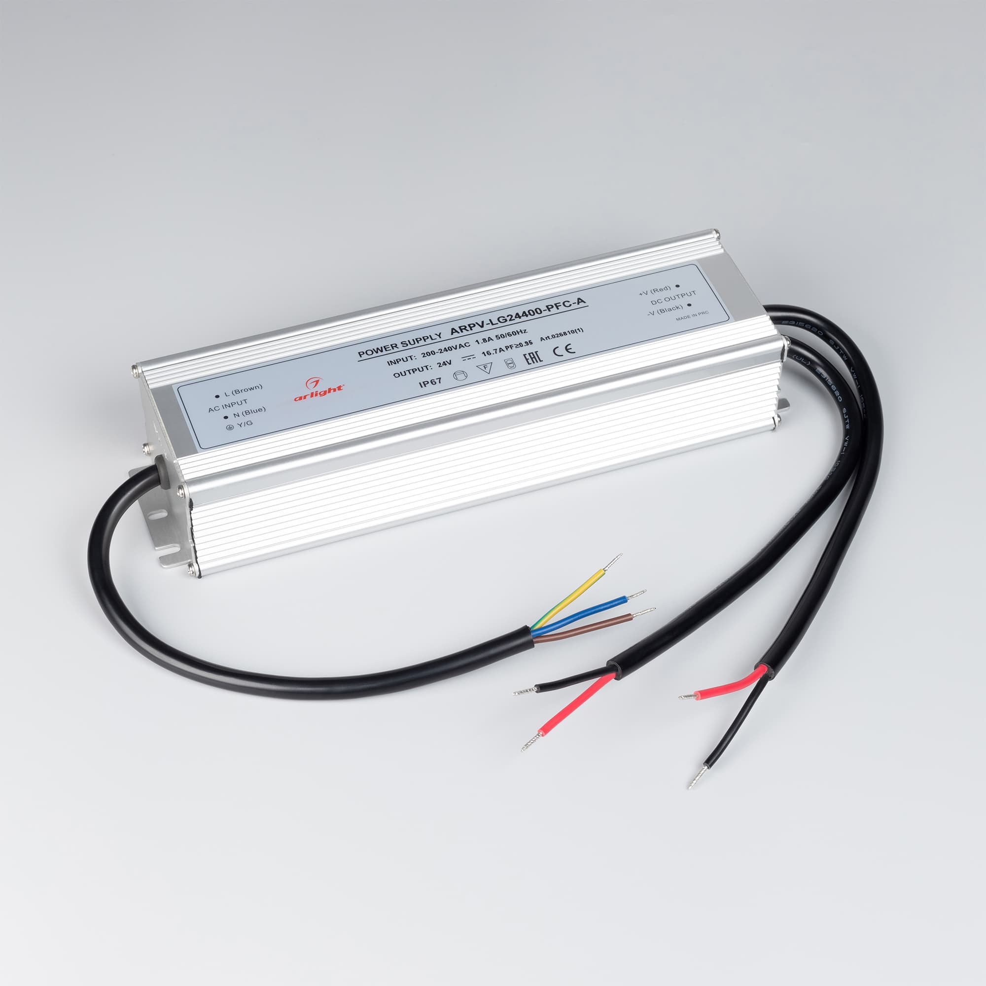 Блок питания ARPV-LG24400-PFC-A (24V, 16.7A, 400W) (Arlight, IP67 Металл, 5 лет) 026810(1) — фото 2