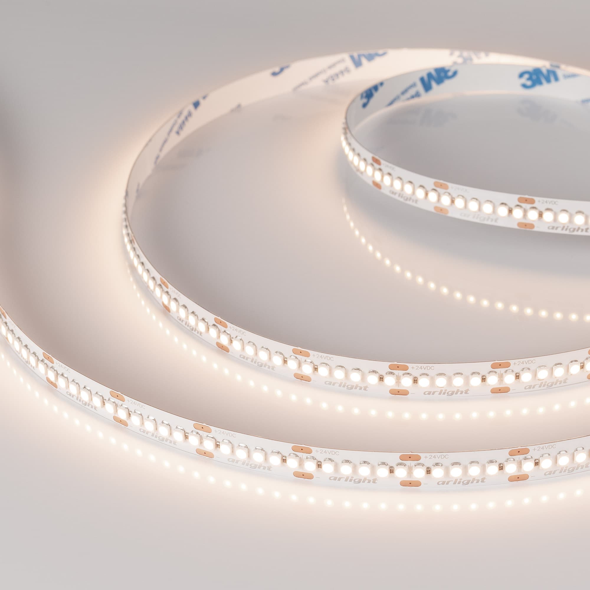Светодиодная лента RT-A240-10mm 24V Warm3500 (19.2 W/m, IP20, 3528, 5m) (Arlight, Открытый) 040545 — фото 1
