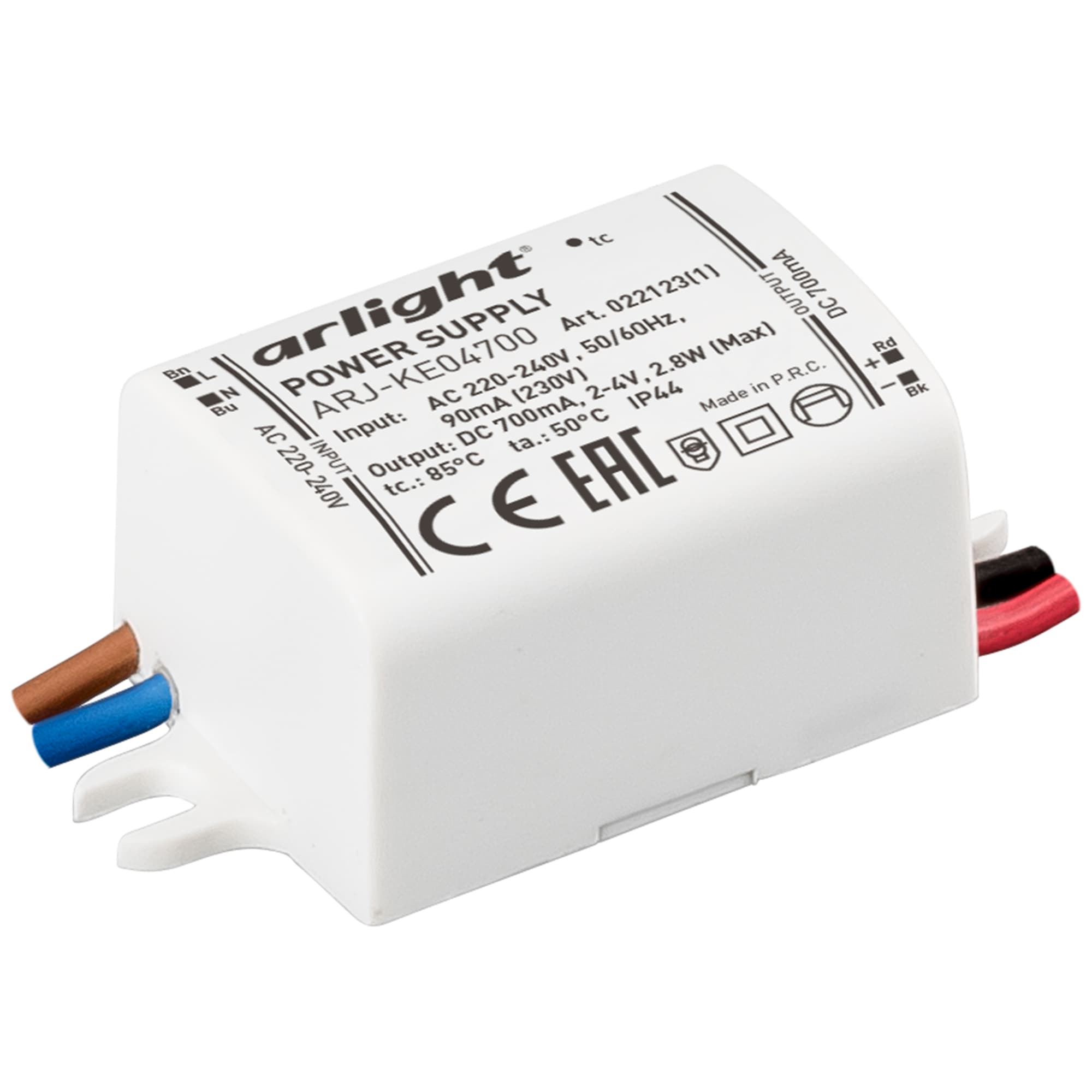Блок питания ARJ-KE04700 (3W, 700mA) (Arlight, IP44 Пластик, 5 лет) 022123(1) Arlight — фото 1