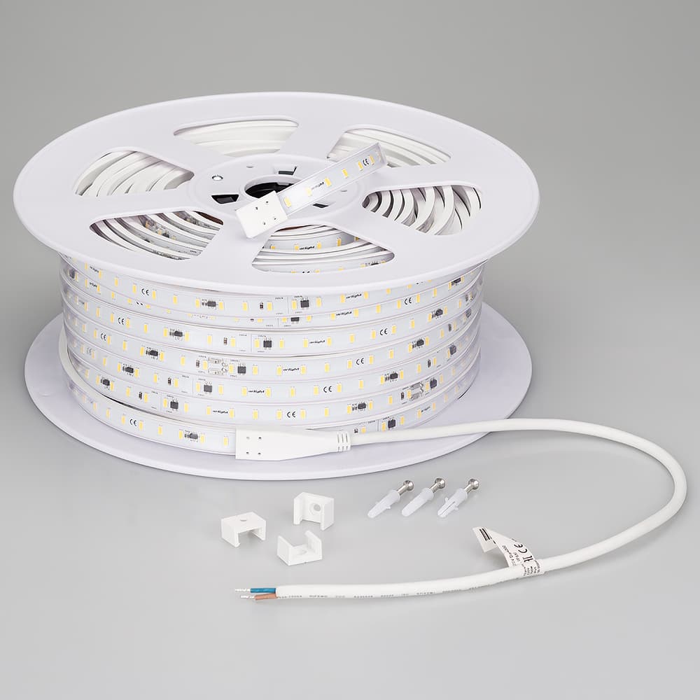 Светодиодная лента ARL-50000PC-220V Warm3000 (3056, 72 LED/m, IP65) (Arlight, 14 Вт/м, IP65) 024863 — фото 4