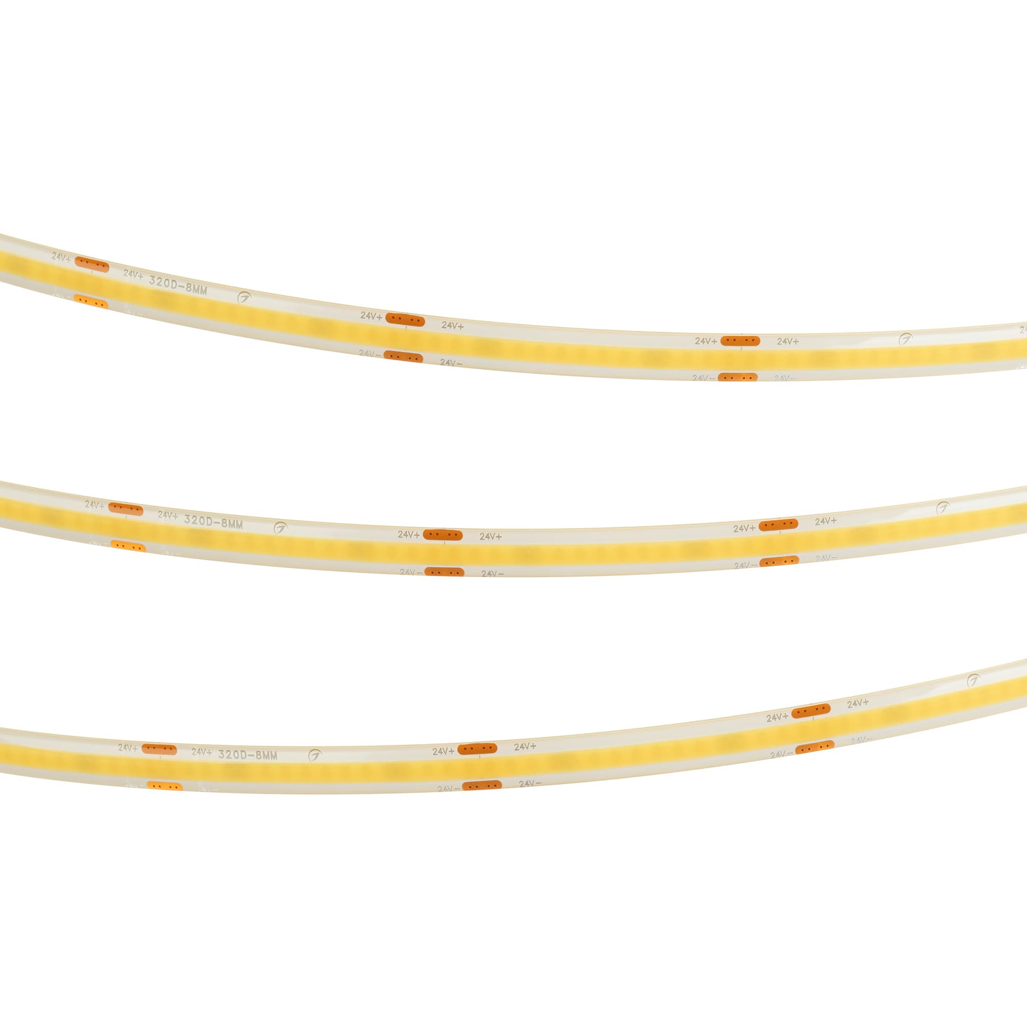 Светодиодная лента герметичная COB-SE-X320-8mm 24V Warm3000 (8 W/m, IP65, 5m) (Arlight, -) 058764 — фото 3