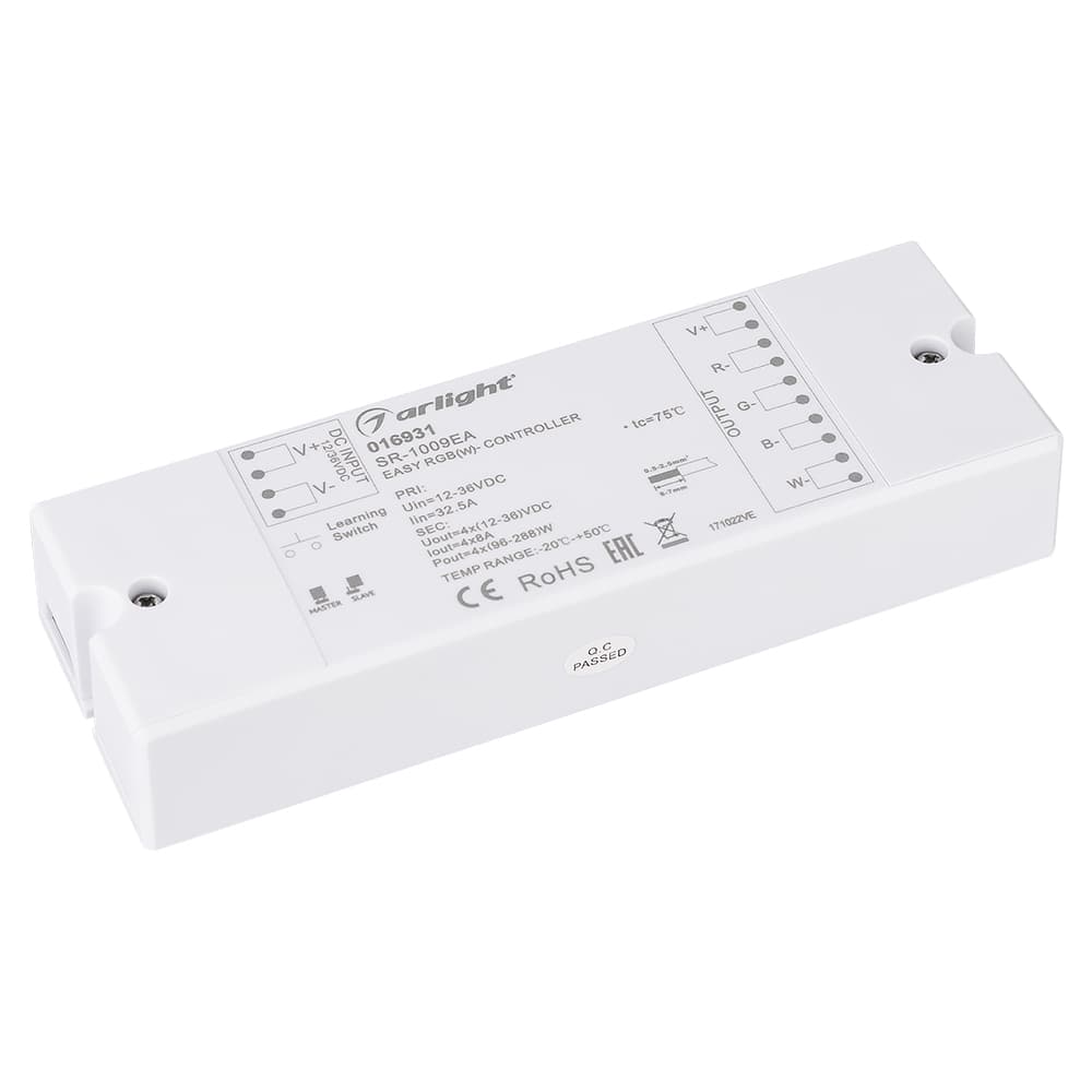 Контроллер SR-1009EA (12-36V, 4x8A) (Arlight, IP20 Пластик, 3 года) 016931