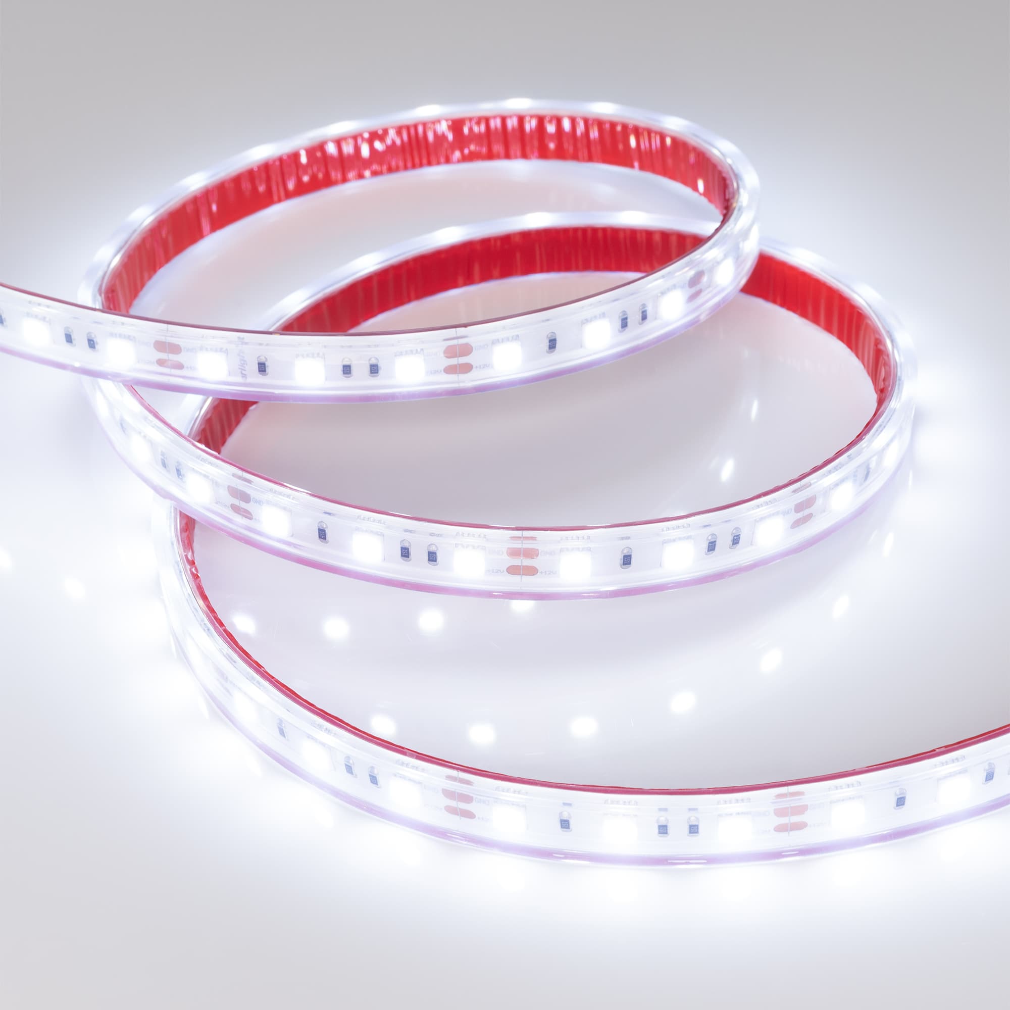 Светодиодная лента RTW 2-5000PS 12V Cool 8K 2x (5060, 300 LED, LUX) (Arlight, 14.4 Вт/м, IP67) 021401 — фото 3
