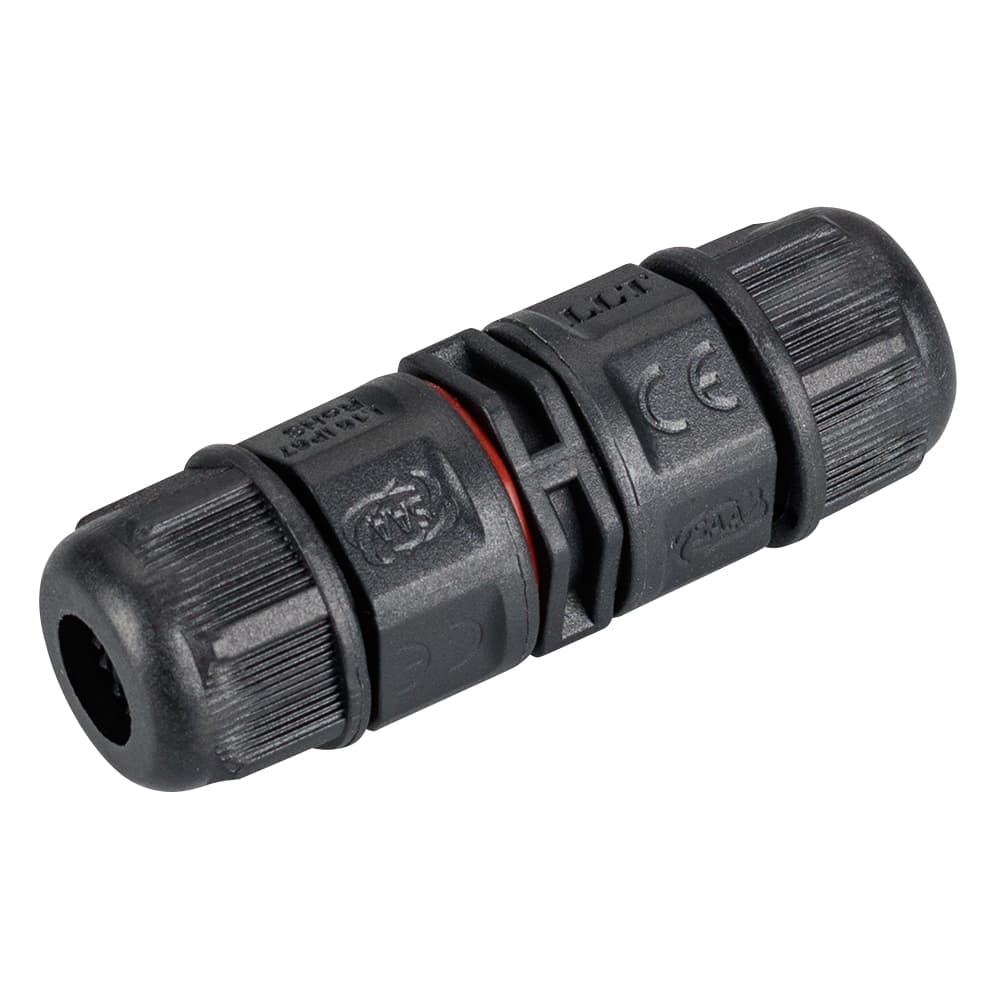 Коннектор прямой NEO-CON-I-2pin-BK (3-7mm, IP67) (Arlight, IP67 Пластик, 3 года) 024936