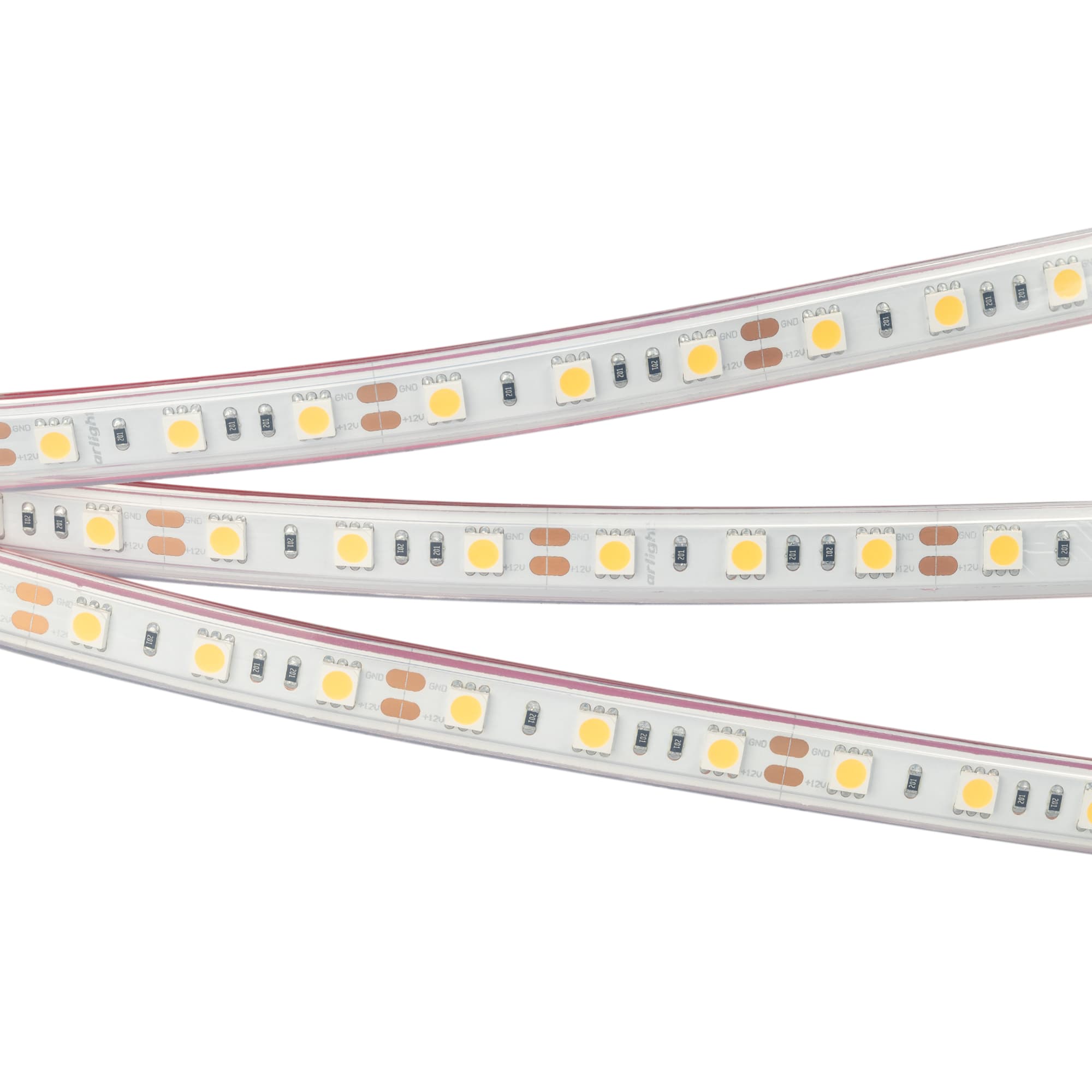 Светодиодная лента RTW 2-5000P 12V Warm2700 2x (5060, 300 LED, LUX) (Arlight, 14.4 Вт/м, IP66) 012385 — фото 1